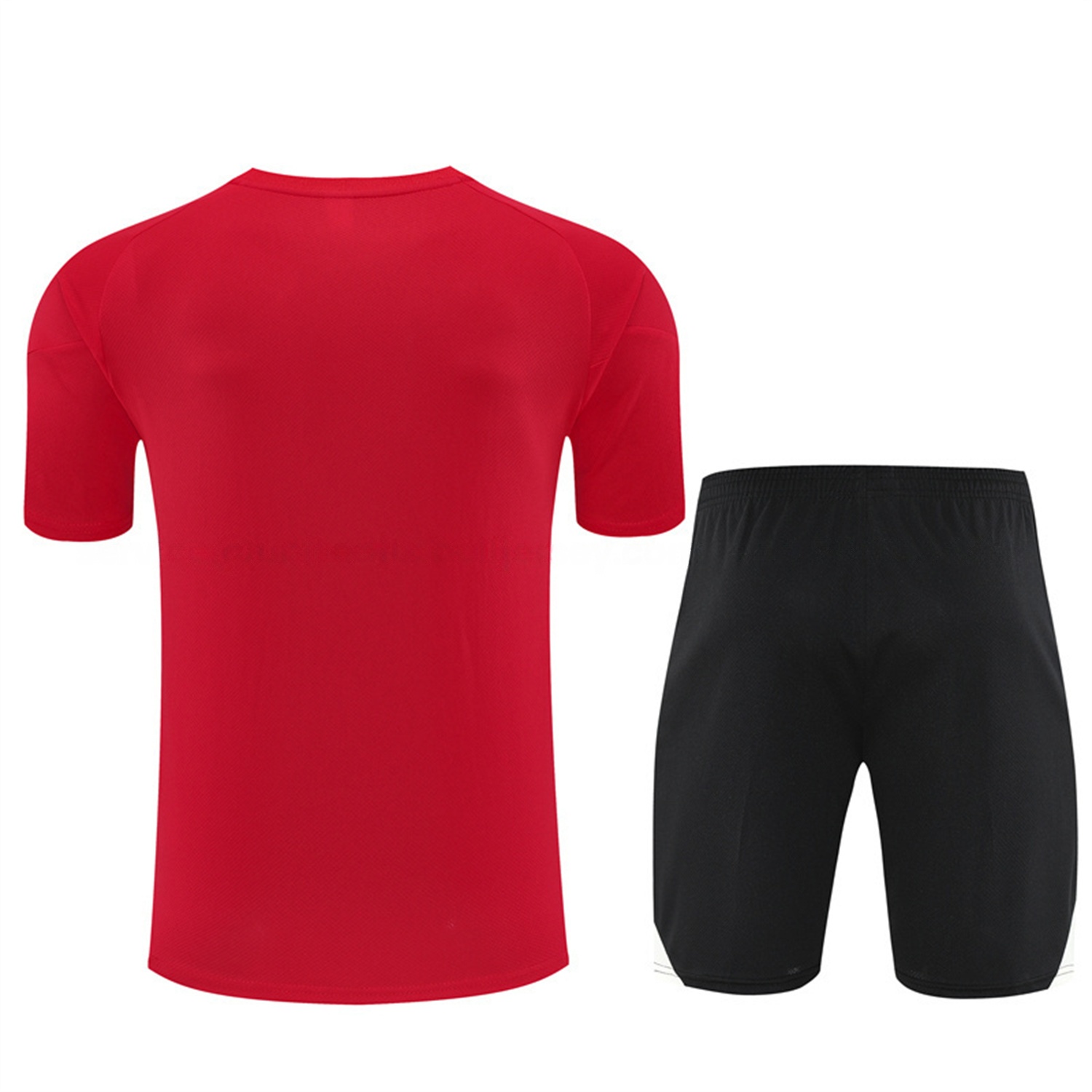 Liver.pool 25-26 Kids Short-Sleeve Training Set - Red Top & Black Shorts - UnitedFutballJersey
