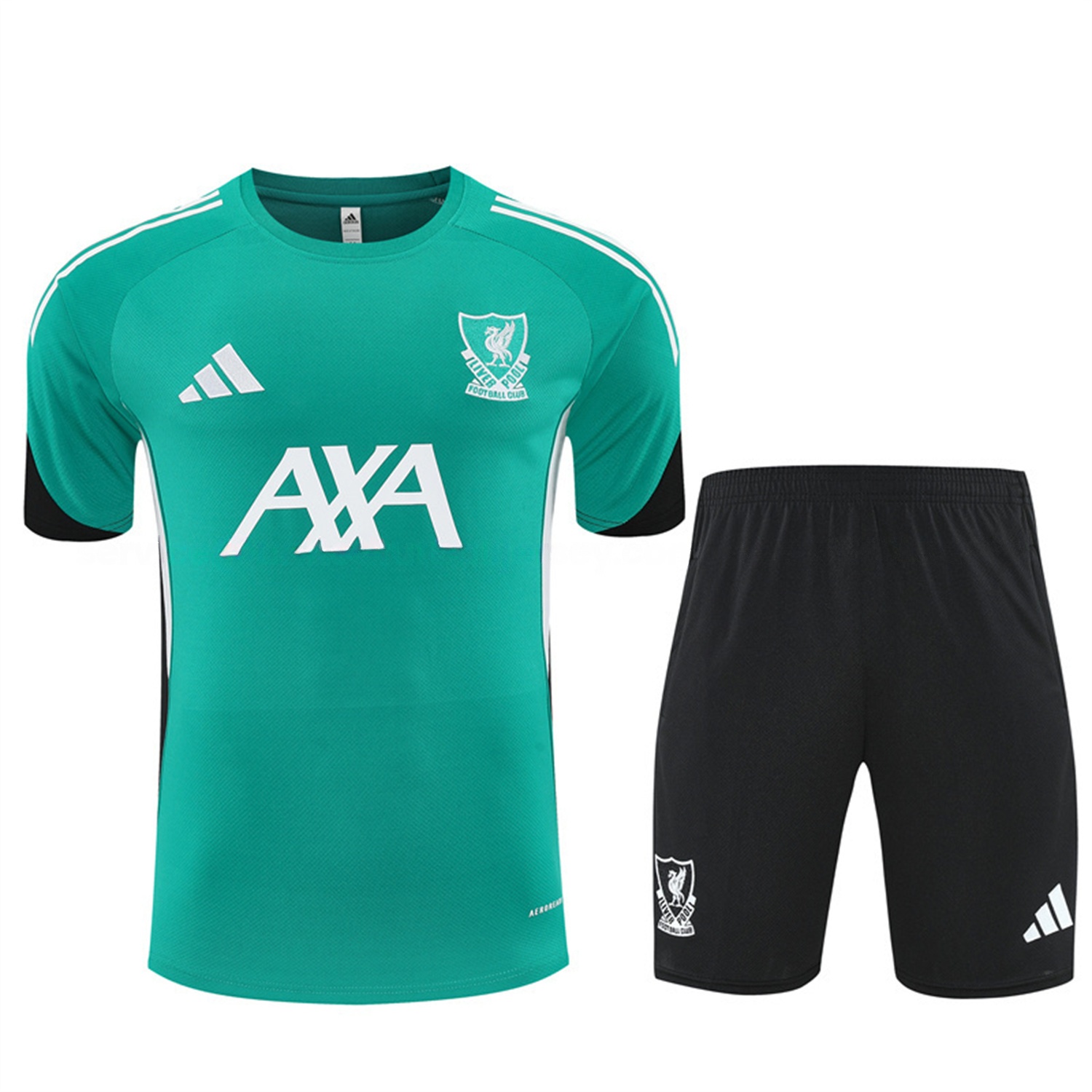 Arsenal 25-26 Short-Sleeve Training Set - Green Top & Black Shorts - UnitedFutballJersey