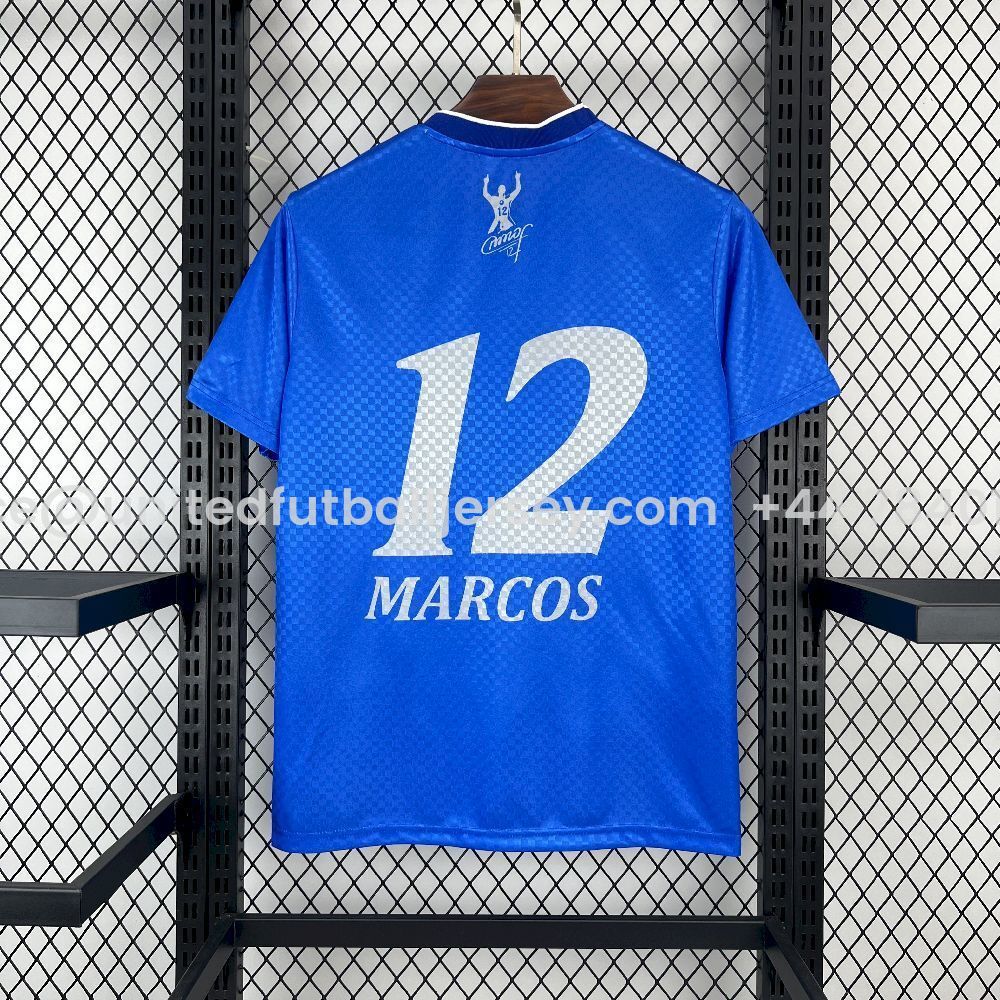 Retro Palmeiras 1999-00 Marcos 12 Goalkeeper Blue Jersey - UnitedFutballJersey