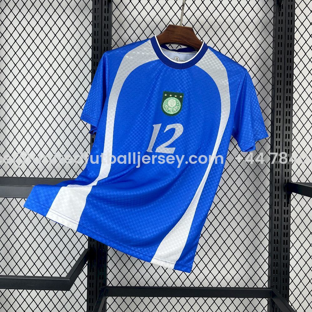 Retro Palmeiras 1999-00 Marcos 12 Goalkeeper Blue Jersey - UnitedFutballJersey