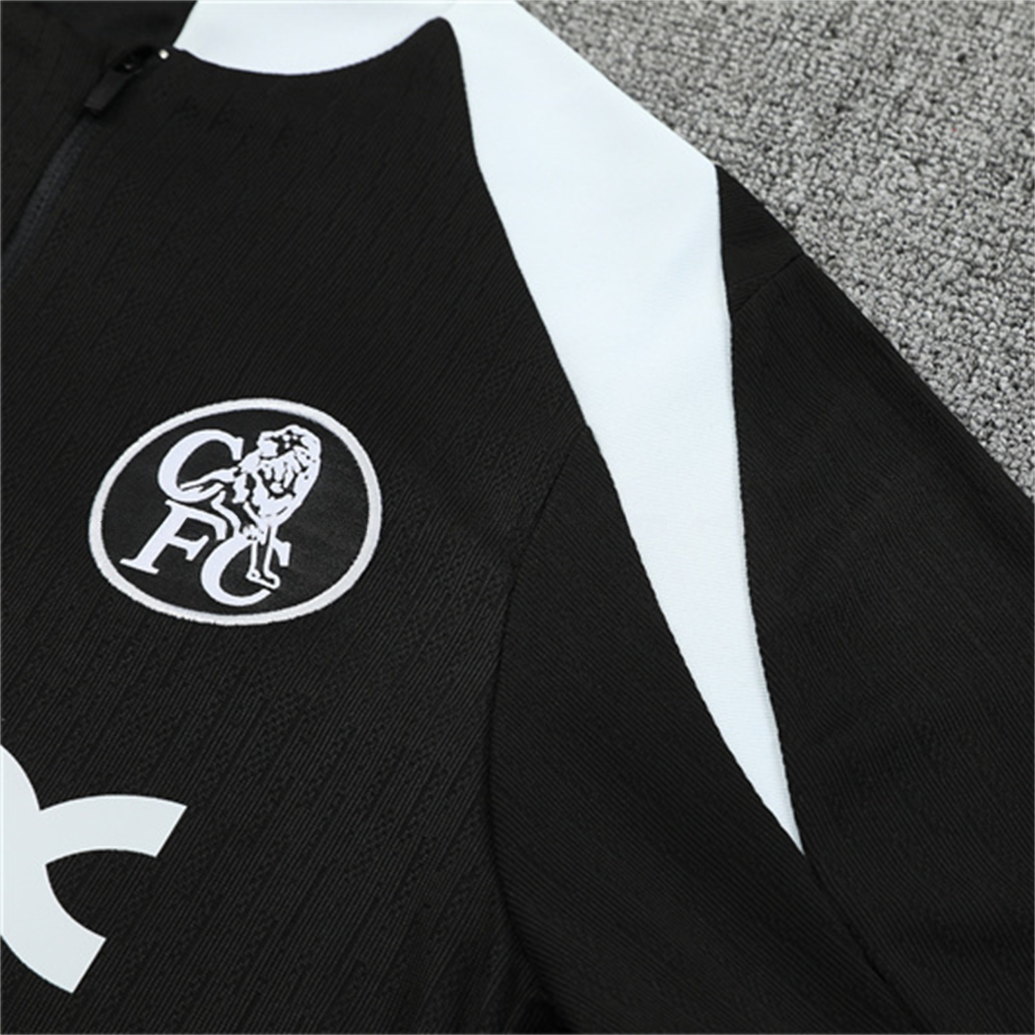 C.H.E.L.S.E.A 25-26 Long Sleeve Training Set - Player Version - Black Top and Black Pants - UnitedFutballJersey