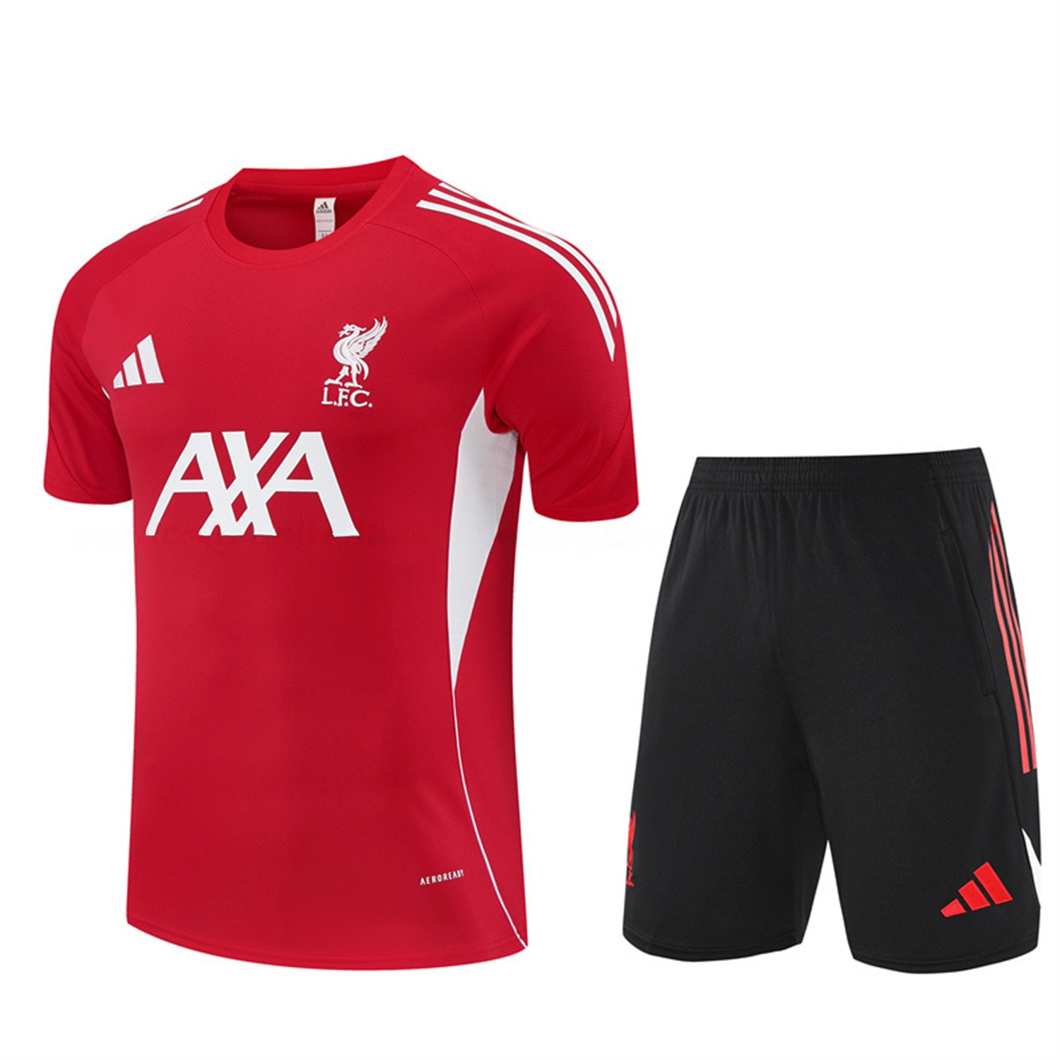 Arsenal 25-26 Short-Sleeve Training Set - Red Top & Black Shorts - UnitedFutballJersey