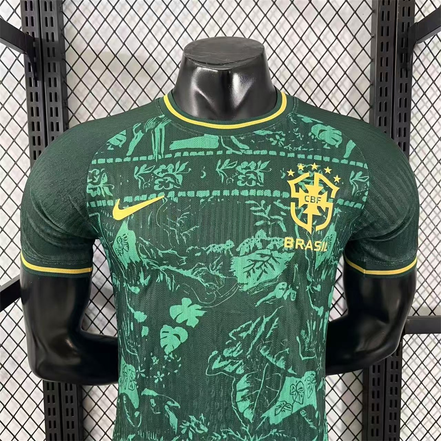 Brazil 25-26 Green Leaves Jersey - Player Version - UnitedFutballJersey