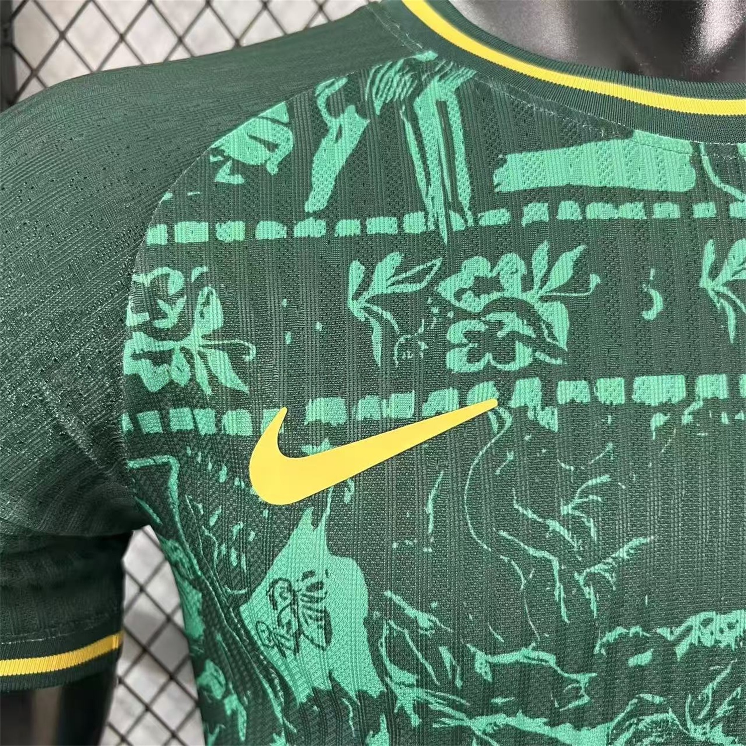 Brazil 25-26 Green Leaves Jersey - Player Version - UnitedFutballJersey