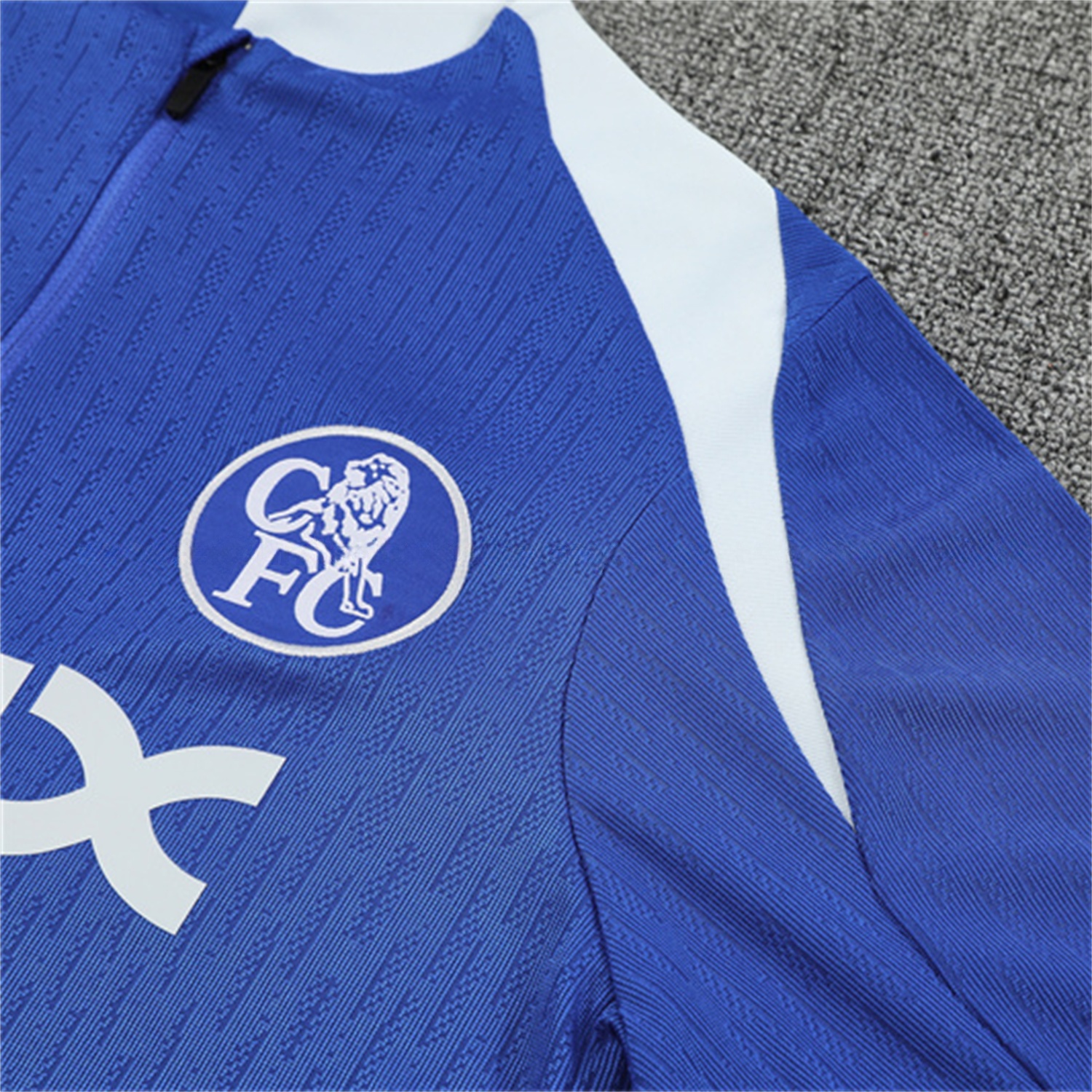 C.H.E.L.S.E.A 25-26 Kids Long Sleeve Training Set - Player Version - Blue Top and Black Pants - UnitedFutballJersey