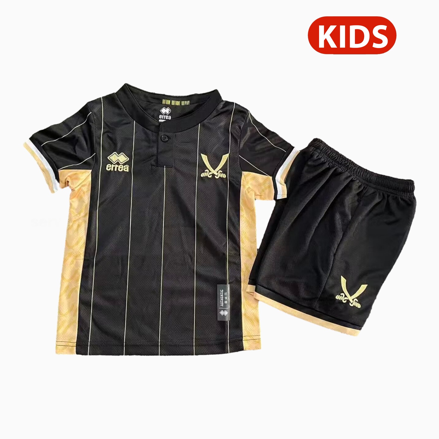 Sheffield United 25-26 Black Goalkeeper Kids Kit - UnitedFutballJersey