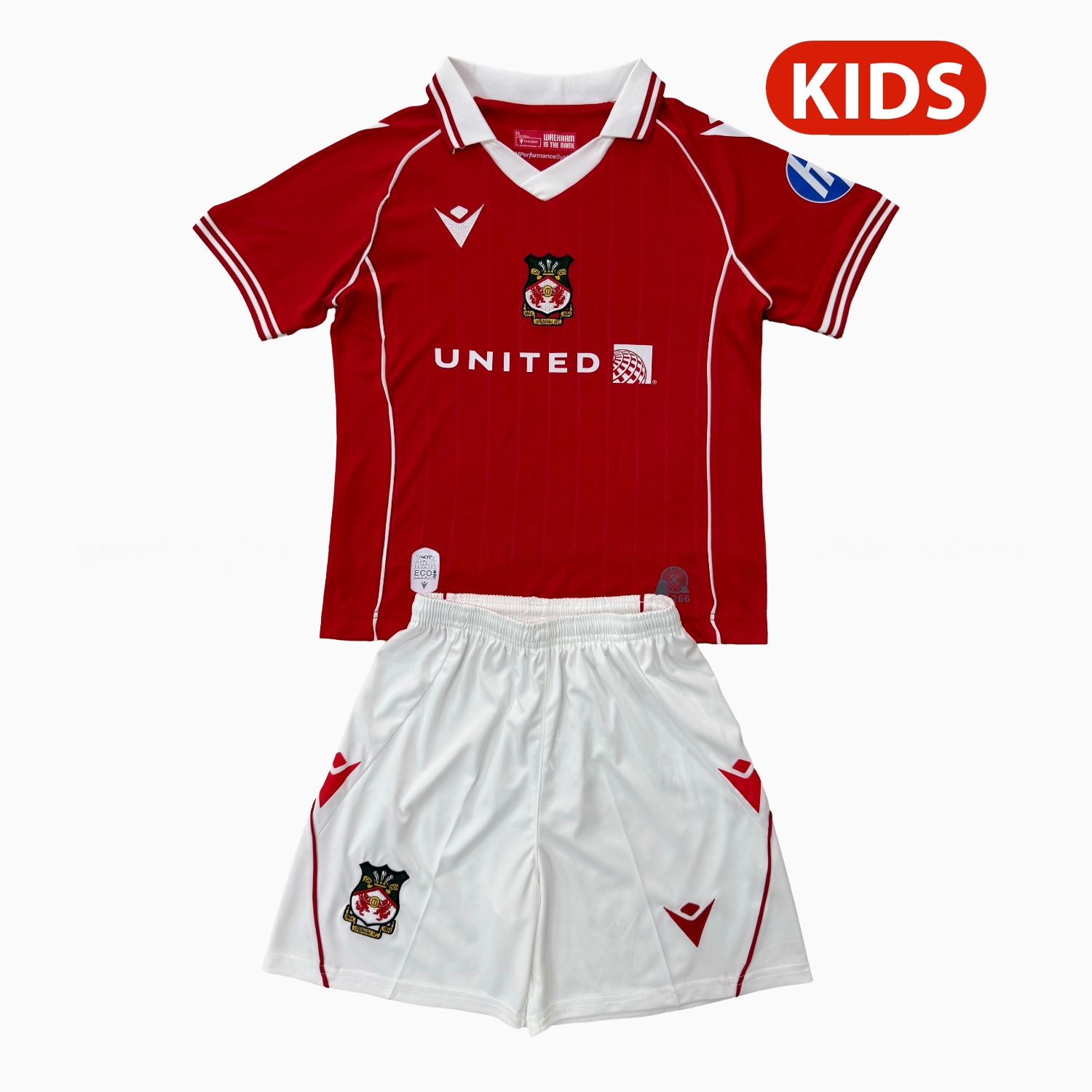 Wrexham 25-26 Red Home Kids Kit - UnitedFutballJersey