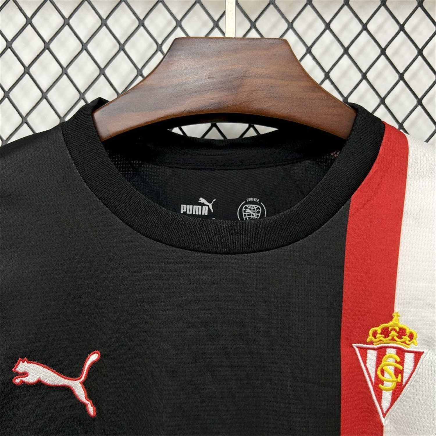 Sporting Gijon 25-26 Away Black Jersey - Fans Version - UnitedFutballJersey