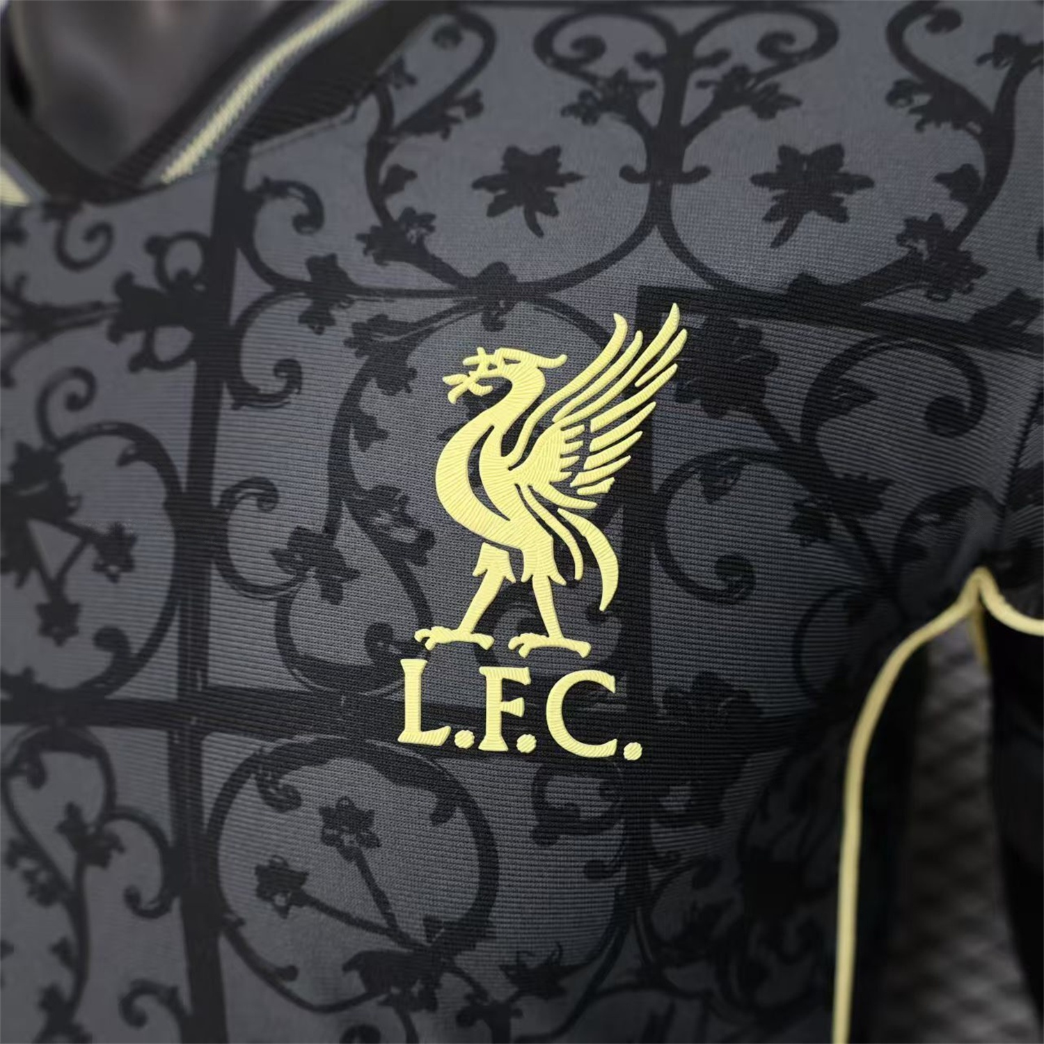Liver.pool 25-26 Black Floral Pattern Special Jersey - Player Version - UnitedFutballJersey
