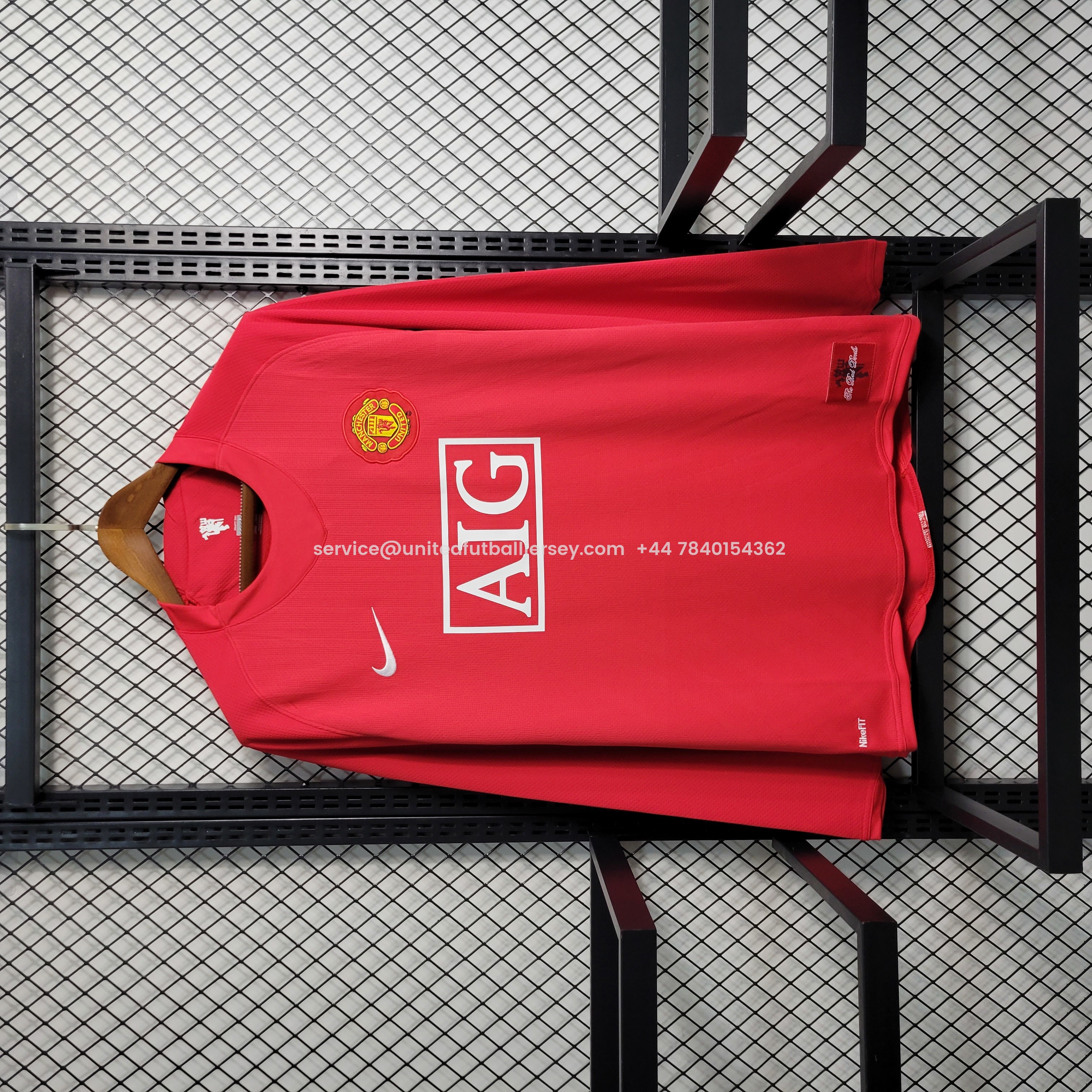 Retro Manchester United 08-09 Home Long Sleeve Jersey - UnitedFutballJersey