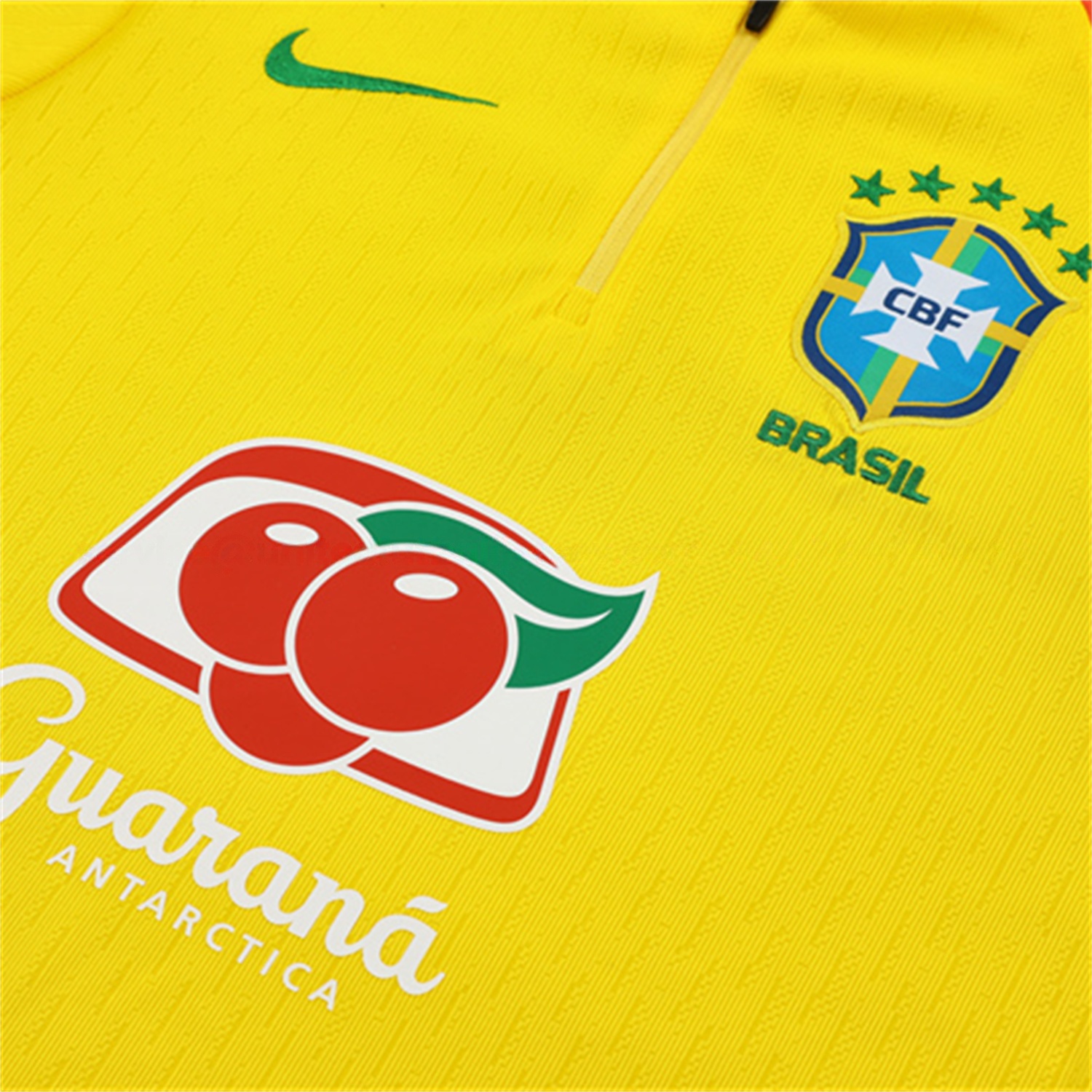 Brazil 25-26 Long Sleeve Training Set - Player Version - Yellow Top and Black Pants - UnitedFutballJersey