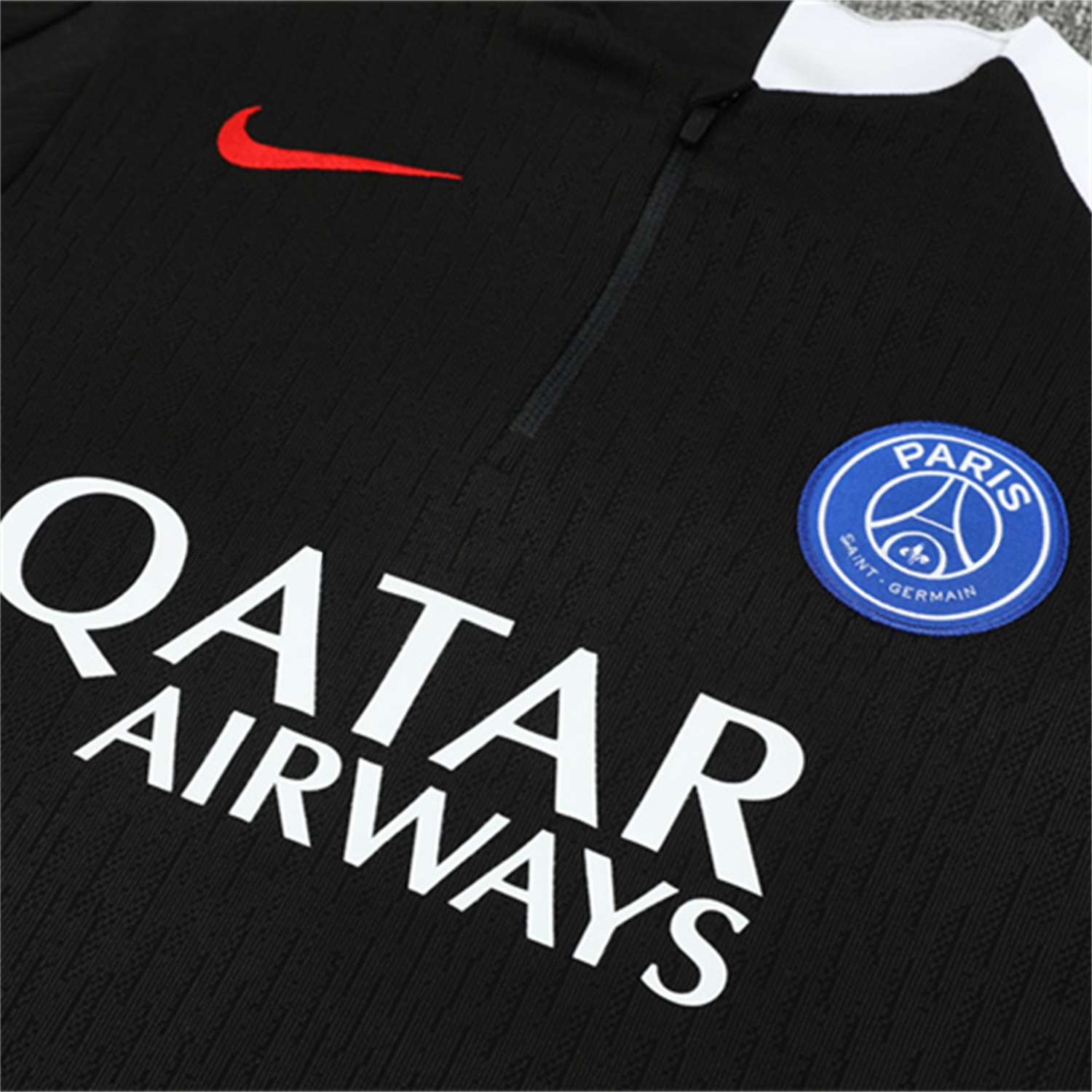 Paris Saint-Germain PSG 25-26 Long Sleeve Training Set - Player Version - Black Top and Black Pants - UnitedFutballJersey