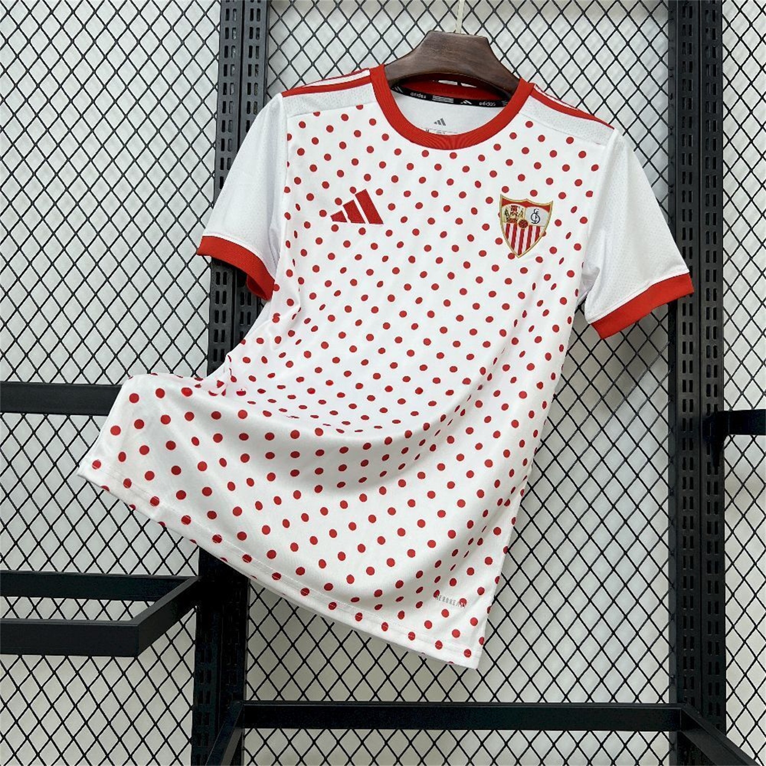 Sevilla 25-26 Red Points White Training Jersey - Fans Version - UnitedFutballJersey