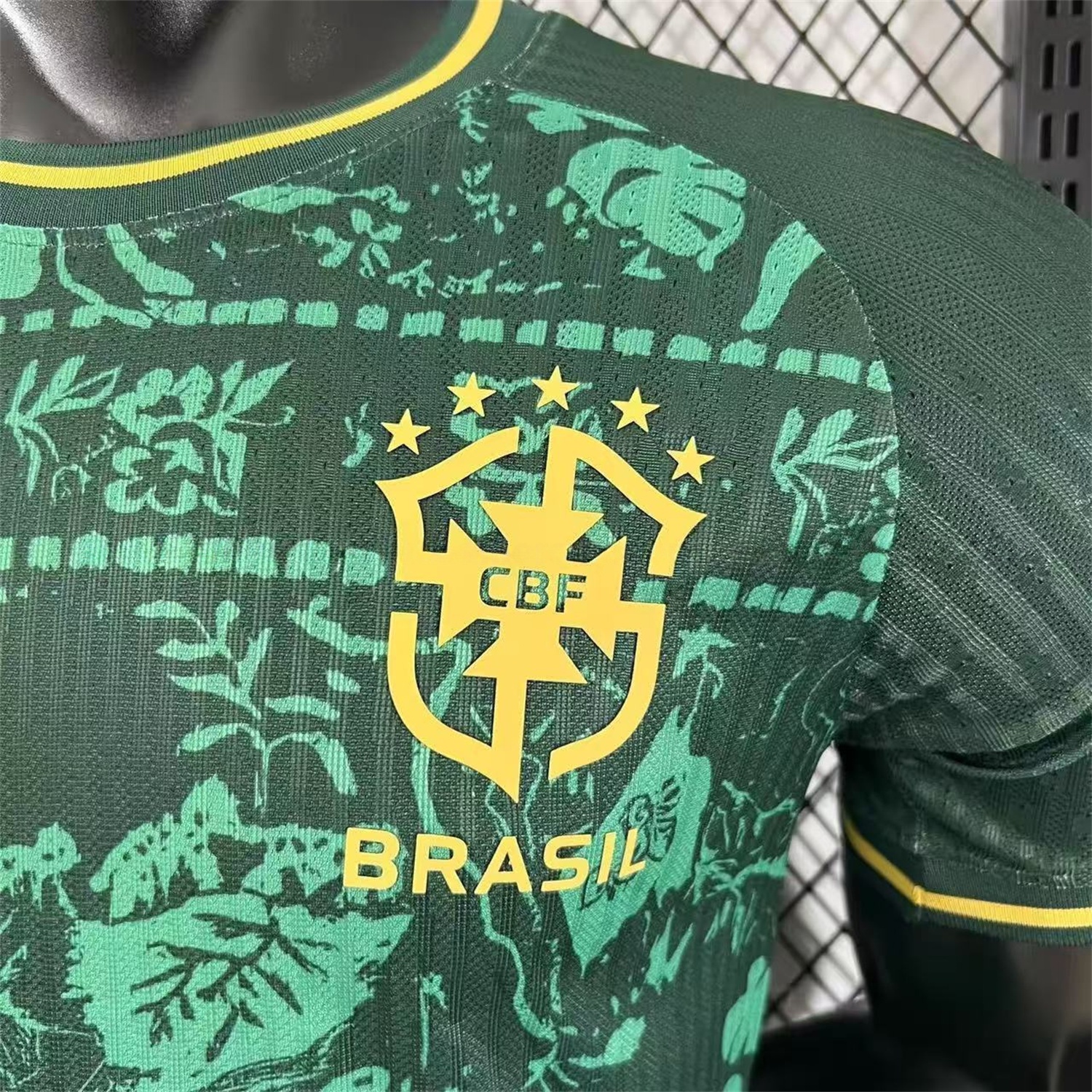 Brazil 25-26 Green Leaves Jersey - Player Version - UnitedFutballJersey