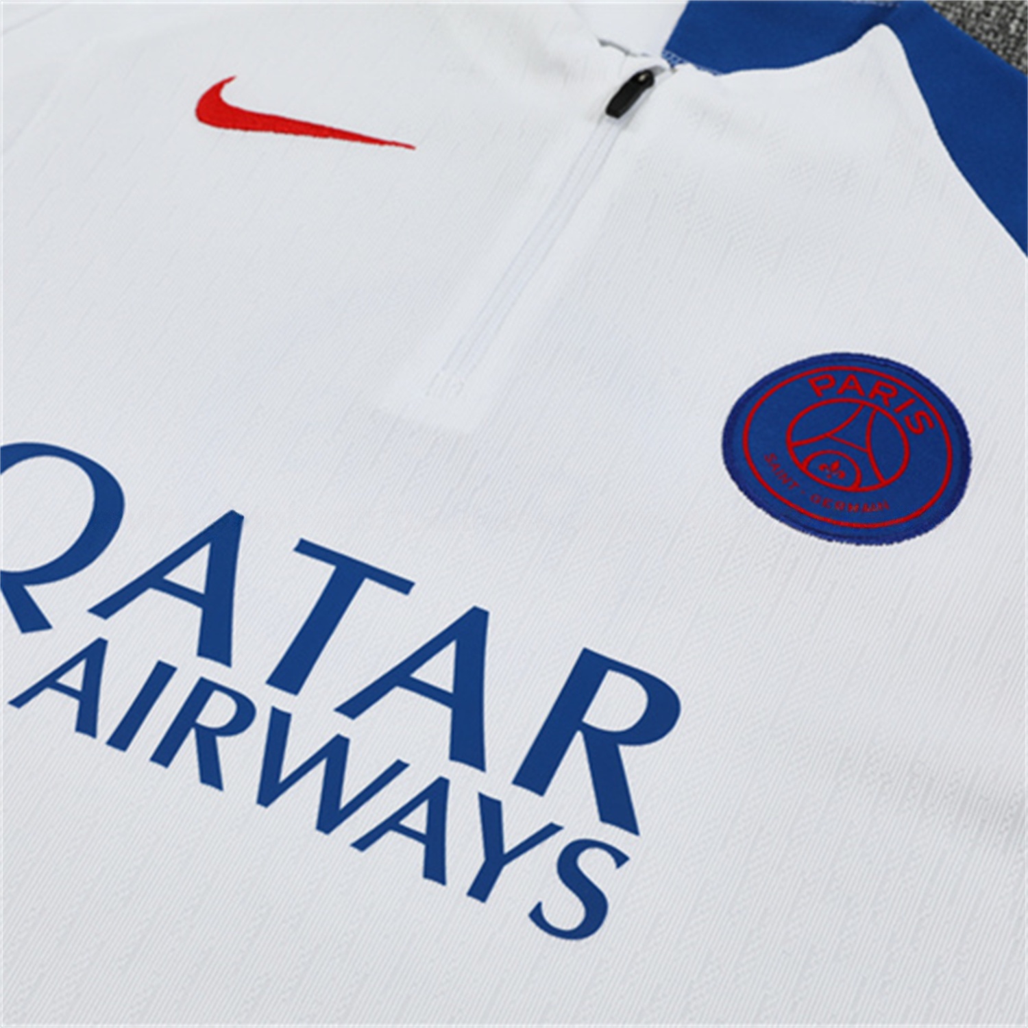 Paris Saint-Germain PSG 25-26 Kids Long Sleeve Training Set - Player Version - White Top and Black Pants - UnitedFutballJersey