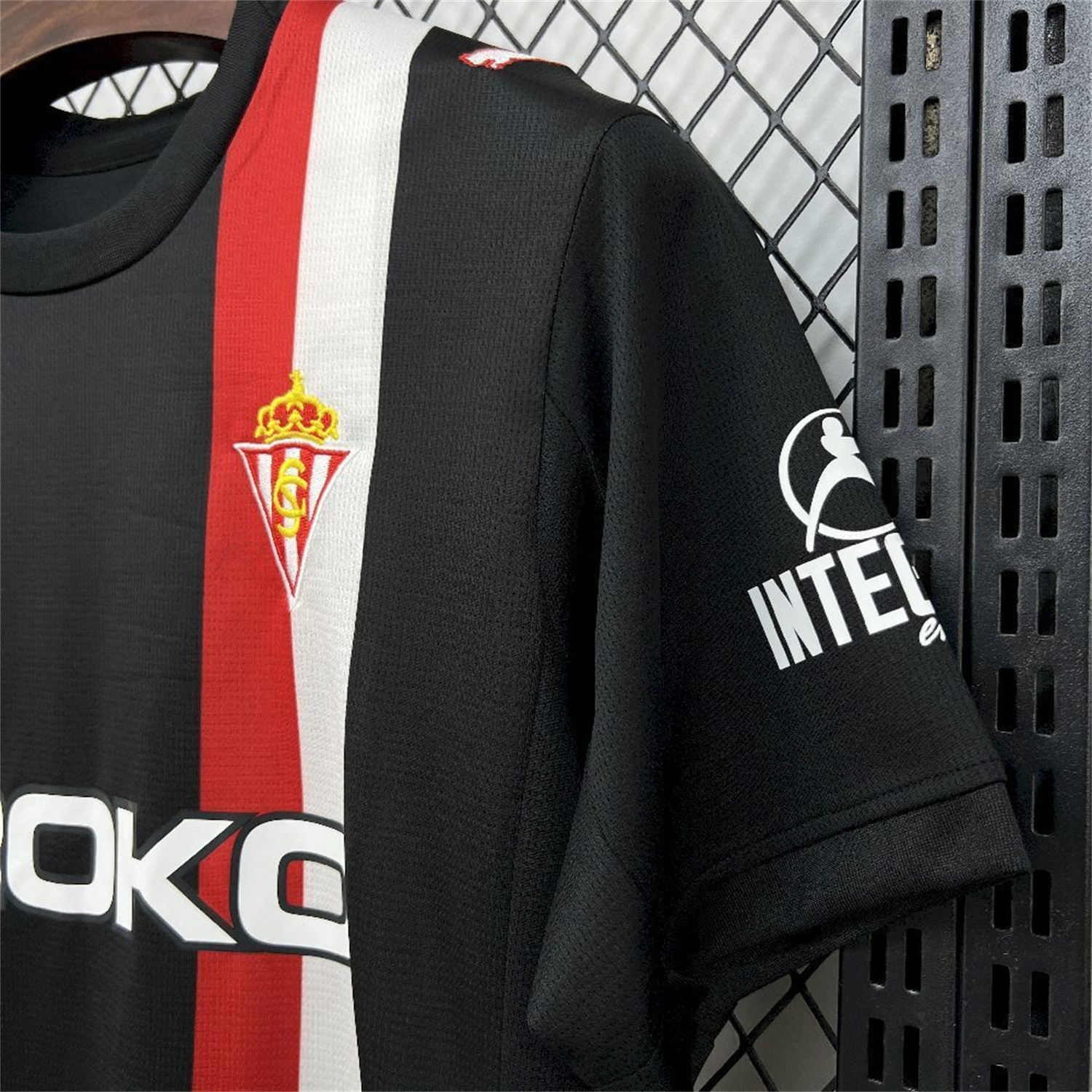 Sporting Gijon 25-26 Away Black Jersey - Fans Version - UnitedFutballJersey