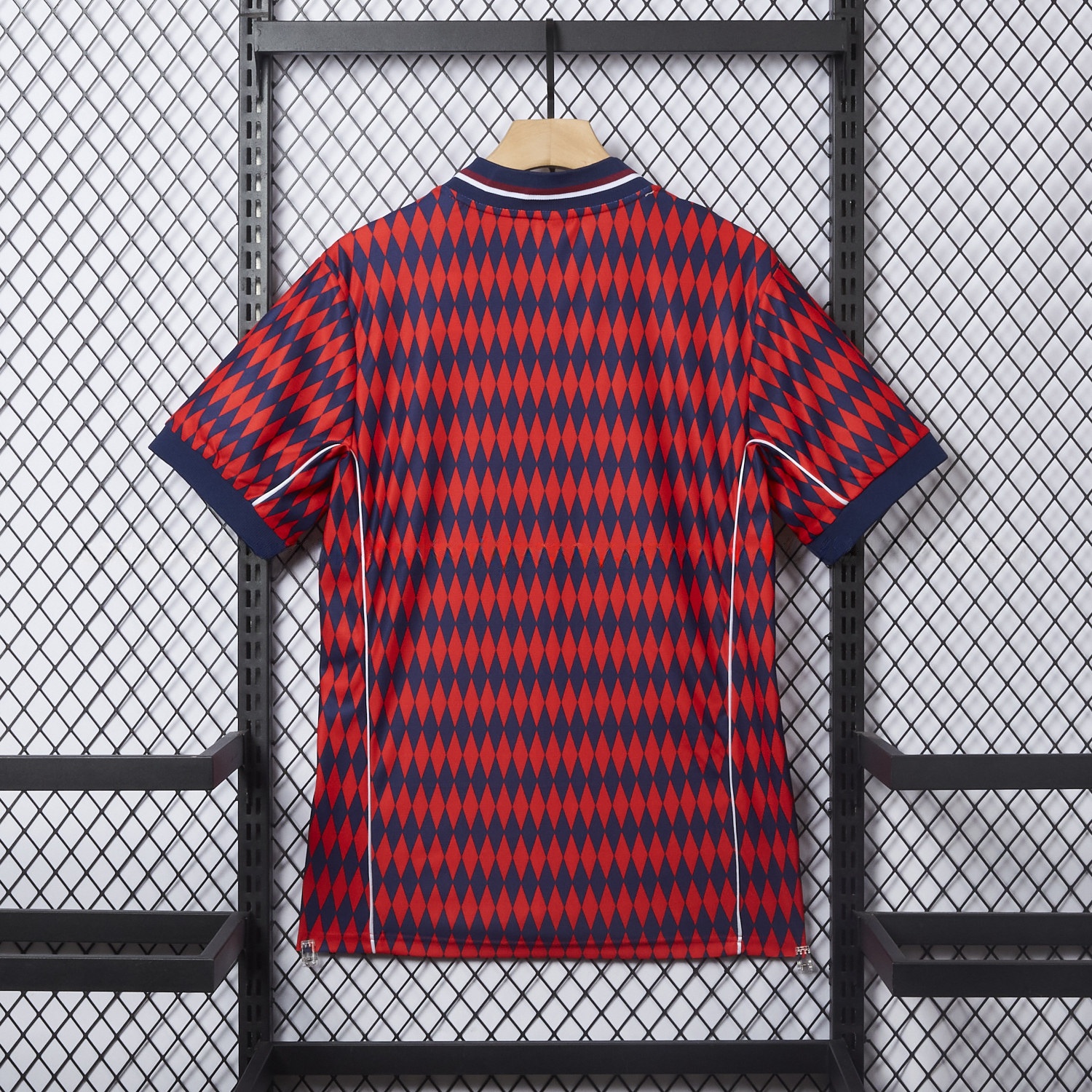 Bayern Munich 25-26 Trefoil Retro Style Red And Deep Blue Jersey - Fans Version - UnitedFutballJersey