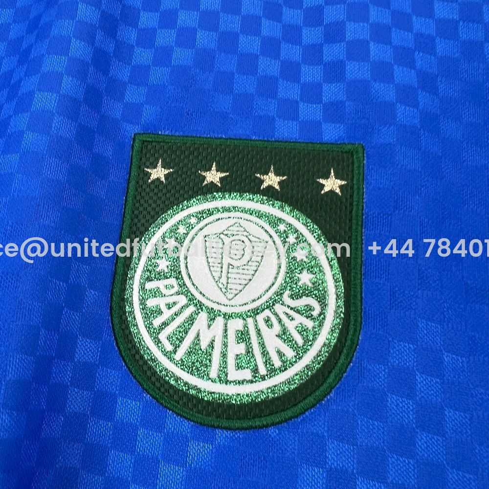 Retro Palmeiras 1999-00 Marcos 12 Goalkeeper Blue Jersey - UnitedFutballJersey