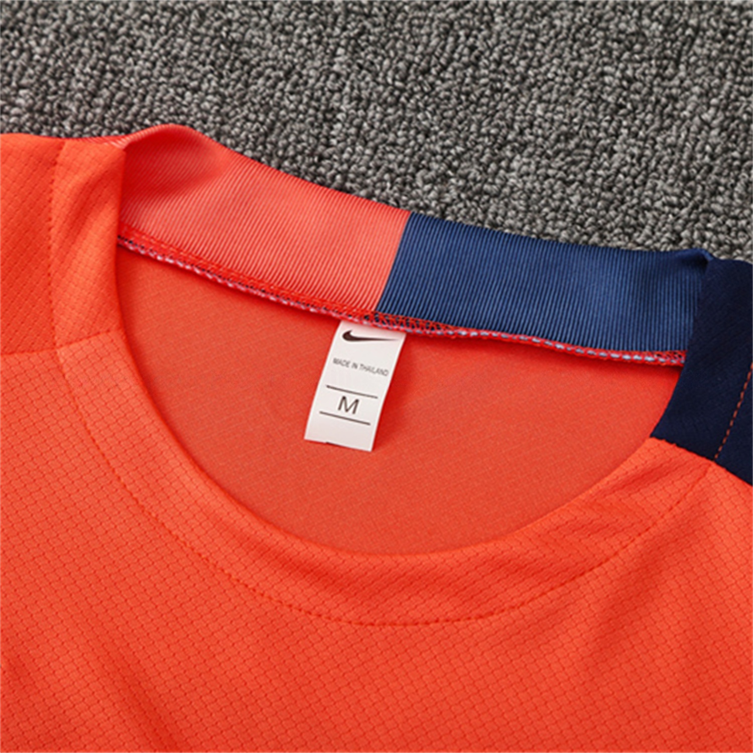Barcelona 25-26 Kids Short-Sleeve Training Set - Orange Top Royal Blue Sponsor & Royal Blue Shorts - UnitedFutballJersey