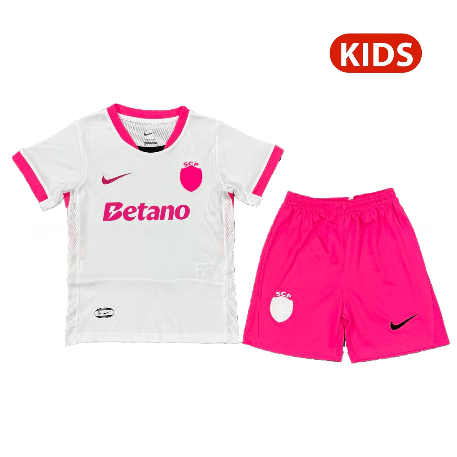 Sporting CP 25-26 Pink And White Special Kids Kit - UnitedFutballJersey