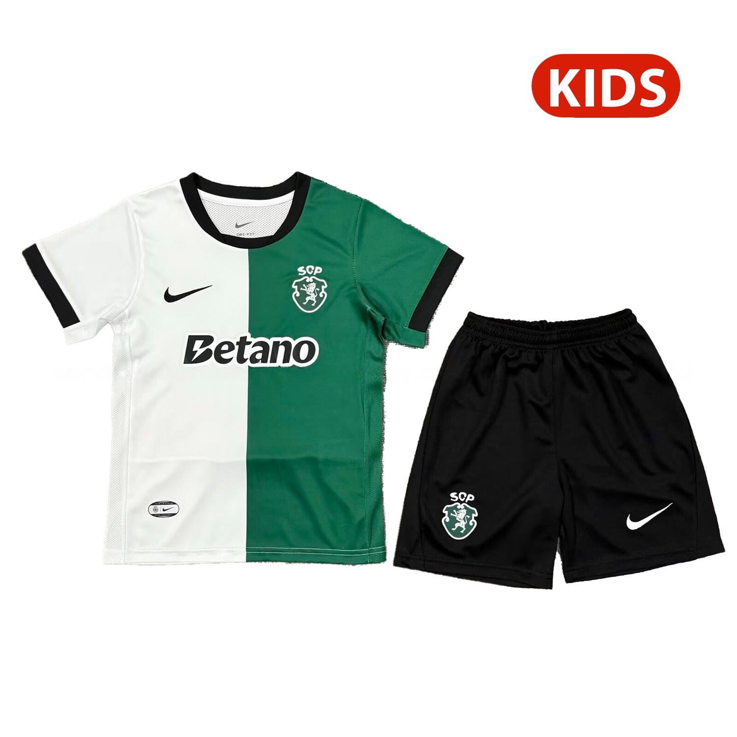 Sporting CP 25-26 Green And White Special Kids Kit - UnitedFutballJersey