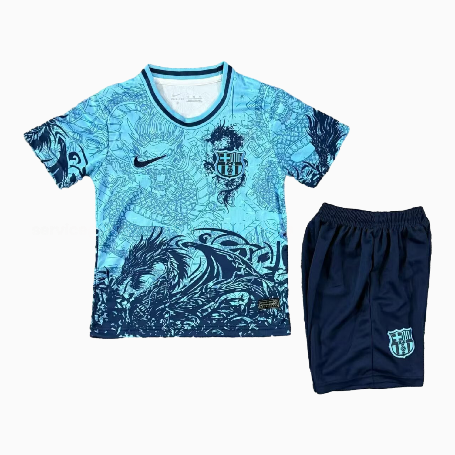 Barcelona 25-26 Blue Dragon Special Kids Kit - UnitedFutballJersey