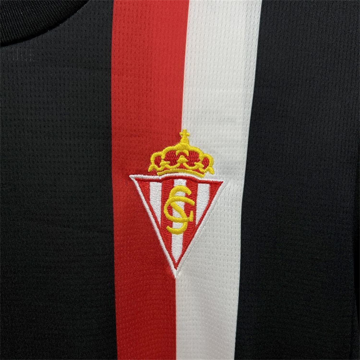 Sporting Gijon 25-26 Away Black Jersey - Fans Version - UnitedFutballJersey