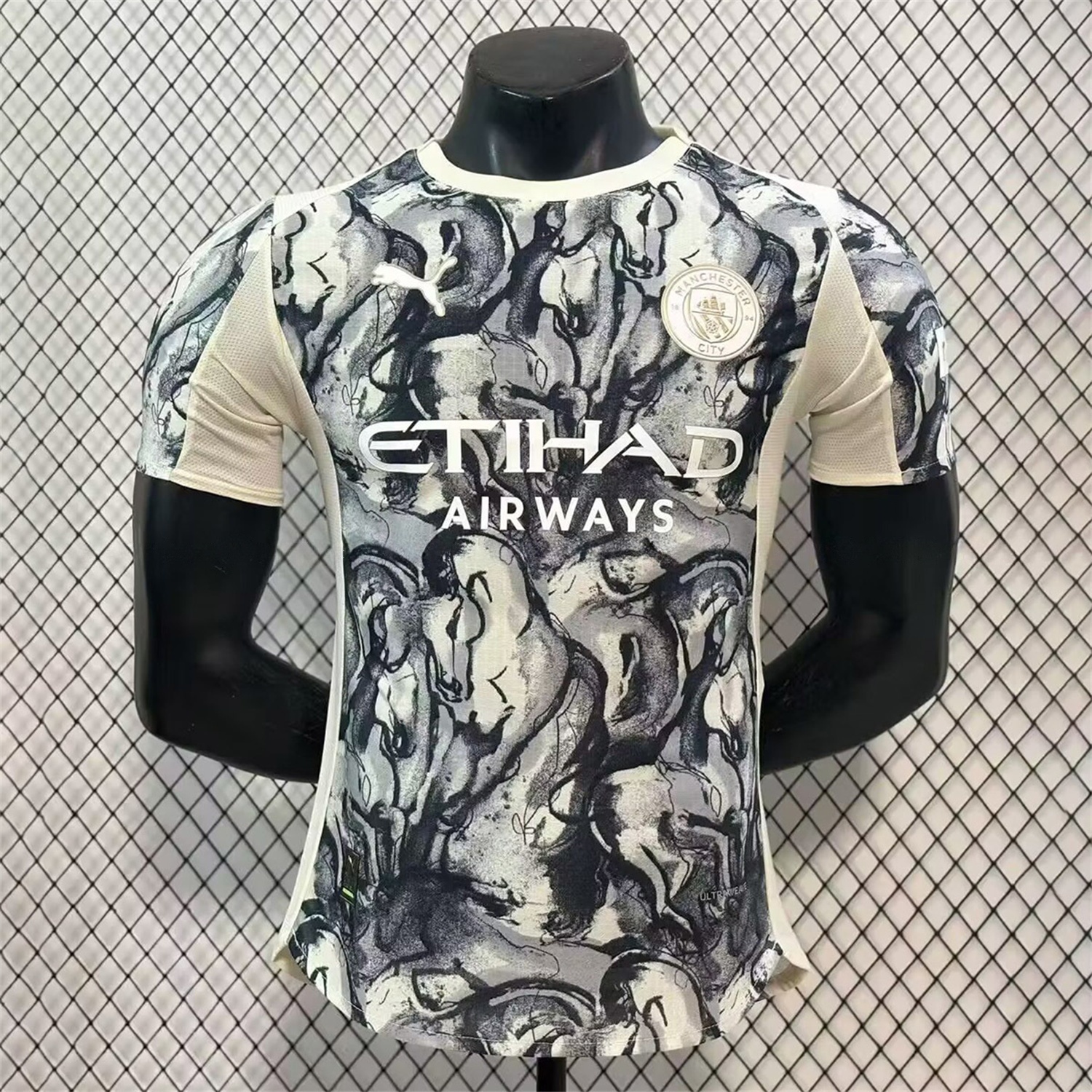 Manchester City 25-26 Year of the Horse Ink Painting Special Jersey - Player Version - UnitedFutballJersey