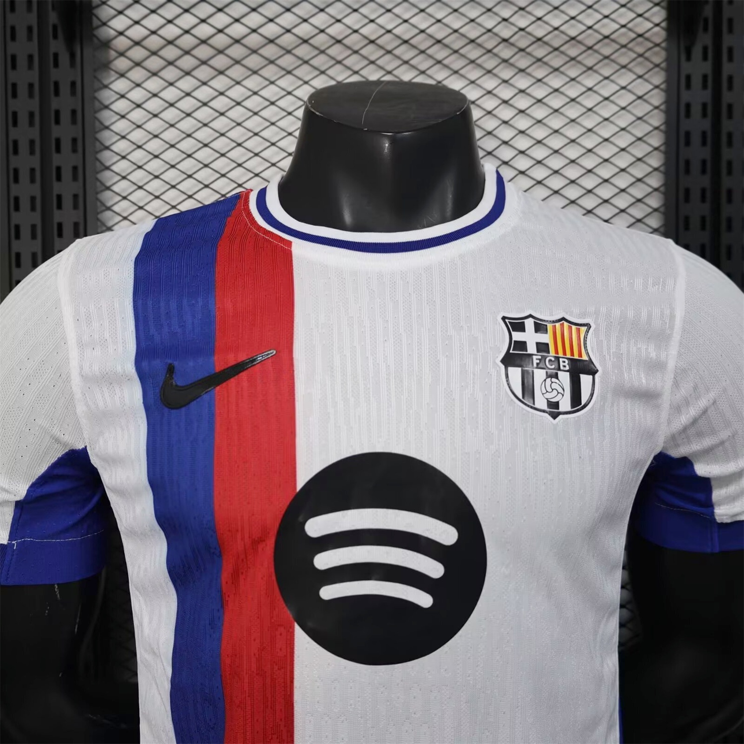 Barcelona 25-26 Red And Blue Vertical Stripes Special White Jersey - Player Version - UnitedFutballJersey