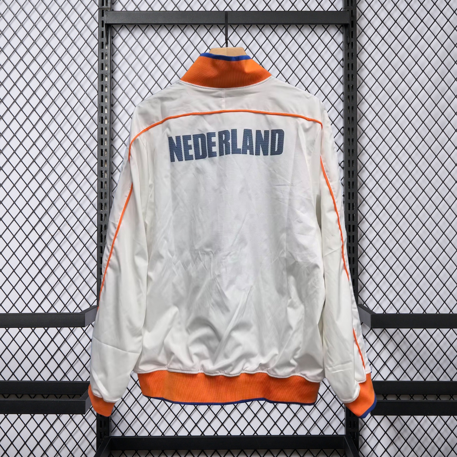 Netherlands 25-26 Windbreaker Jacket - Orange And White - UnitedFutballJersey