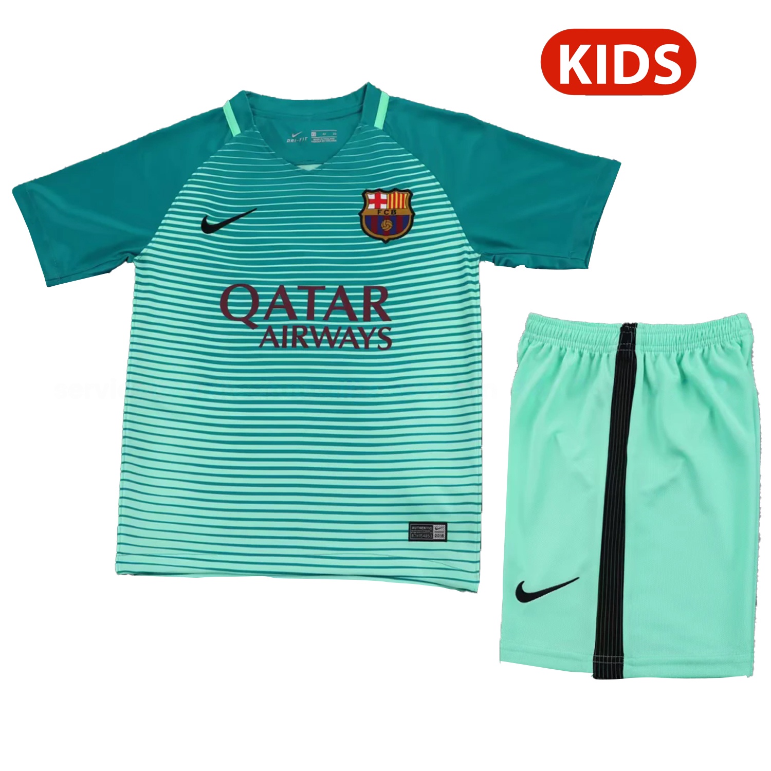 Retro Barcelona 2016-17 Third Kids Kit - UnitedFutballJersey