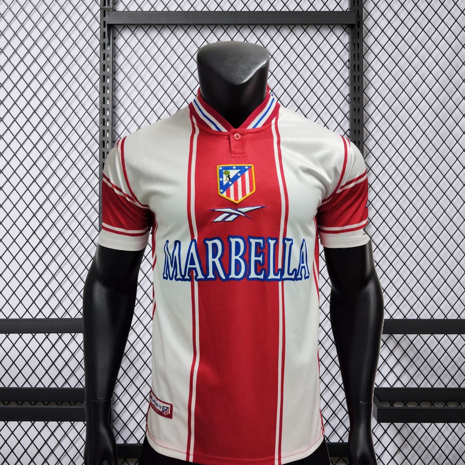 Retro Atletico Madrid 99-00 Home Jersey - Player Version - UnitedFutballJersey