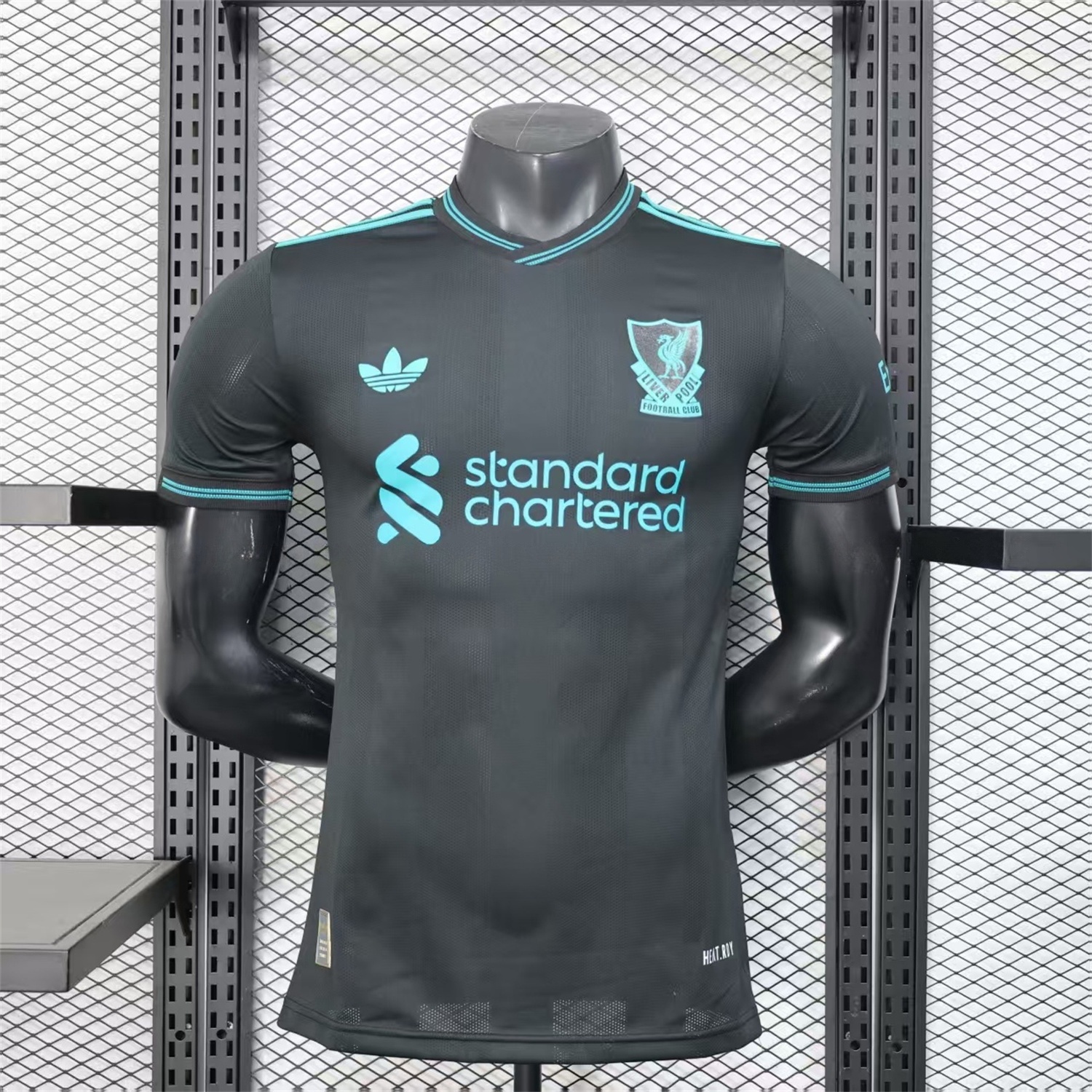 Liver.pool 25-26 Black Special Cyan Sponsor Jersey - Player Version - UnitedFutballJersey