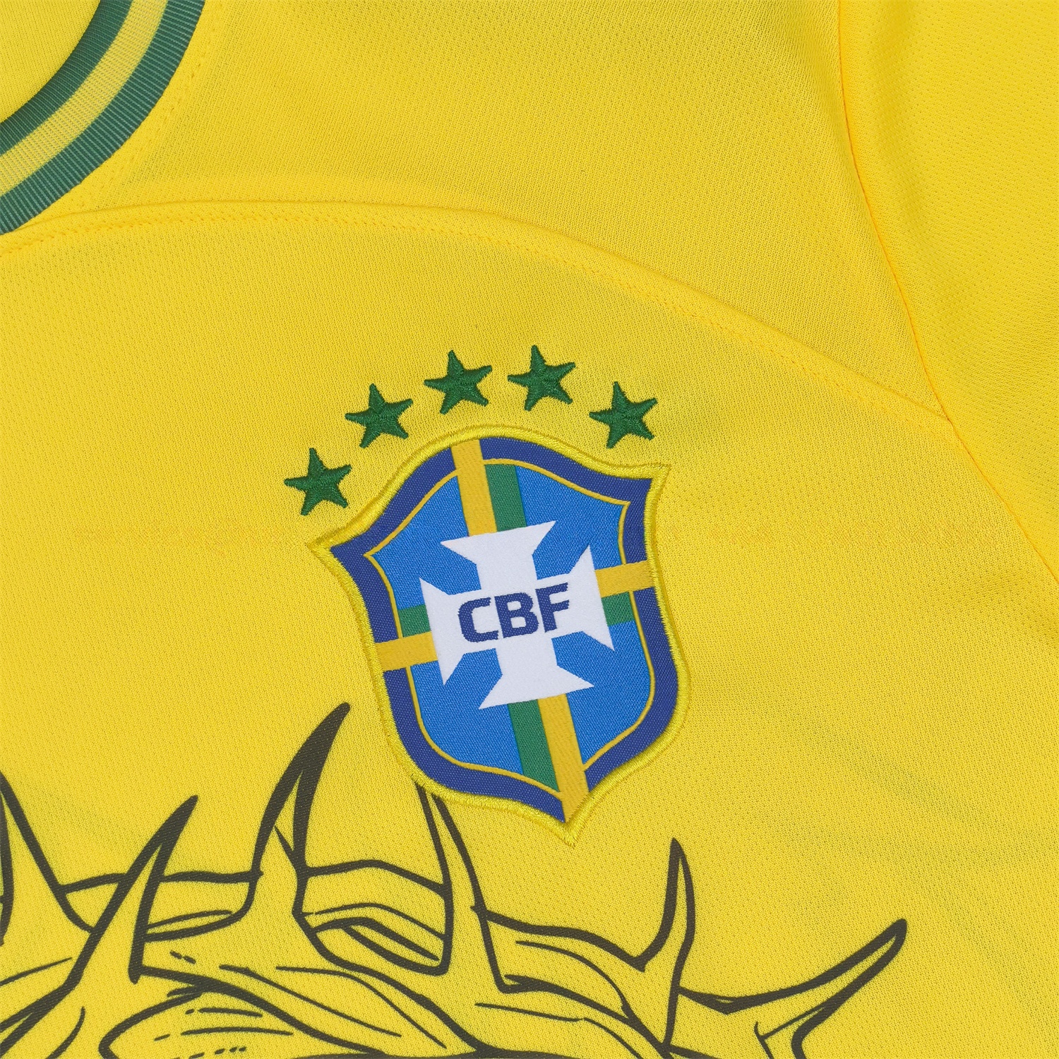 Brazil 25-26 Jesus And Angel Cross Yellow Jersey - Fans Version - UnitedFutballJersey