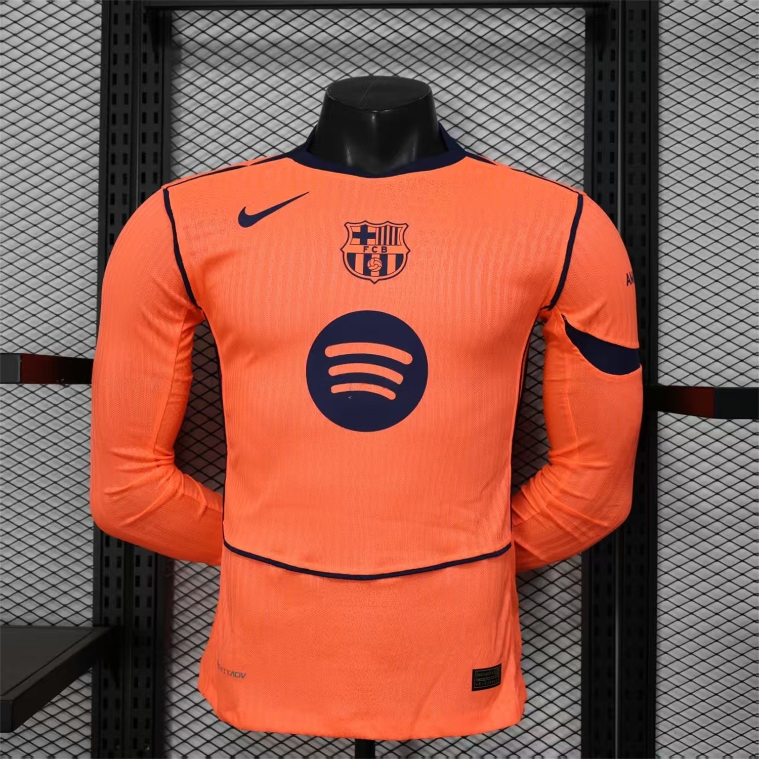 Barcelona 25-26 Third Orange Long Sleeves Jersey - Player Version - UnitedFutballJersey