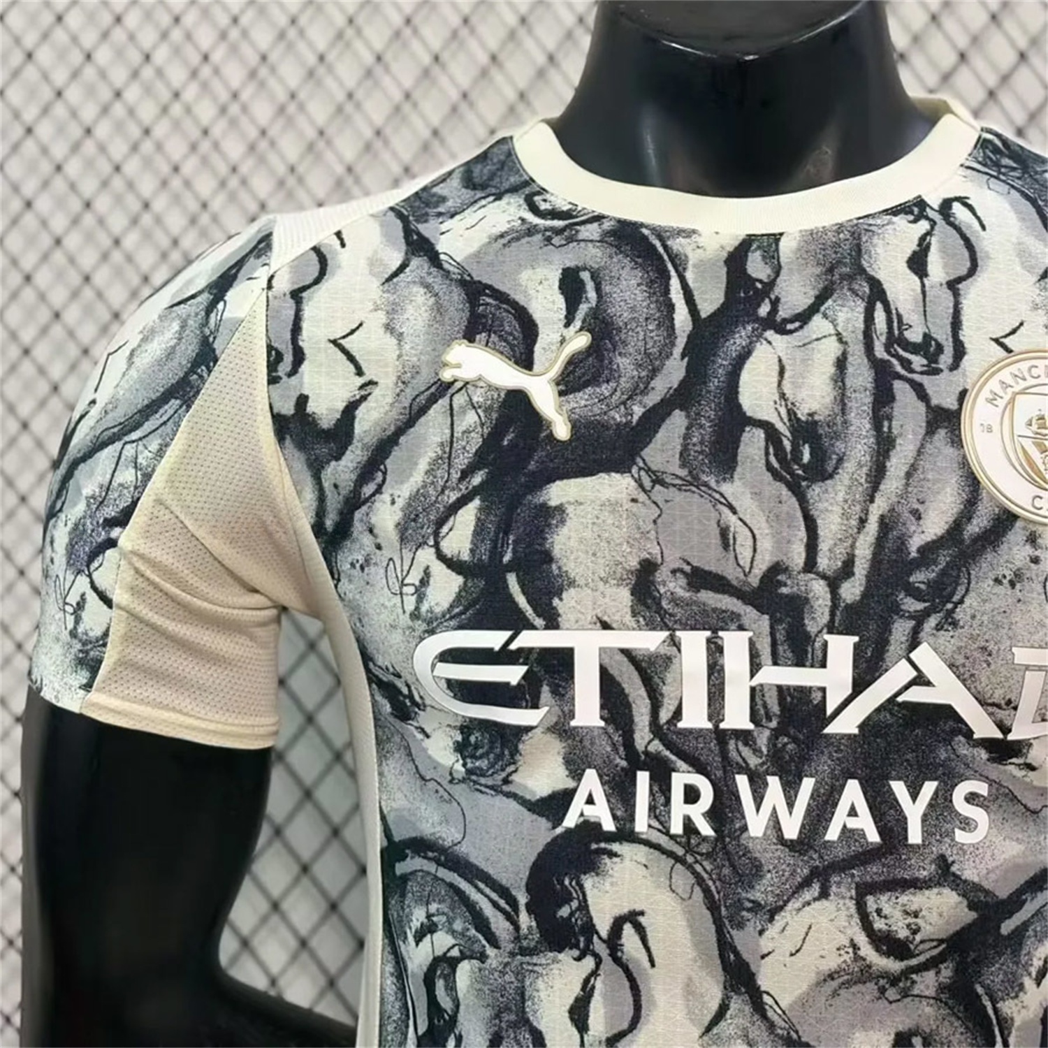 Manchester City 25-26 Year of the Horse Ink Painting Special Jersey - Player Version - UnitedFutballJersey