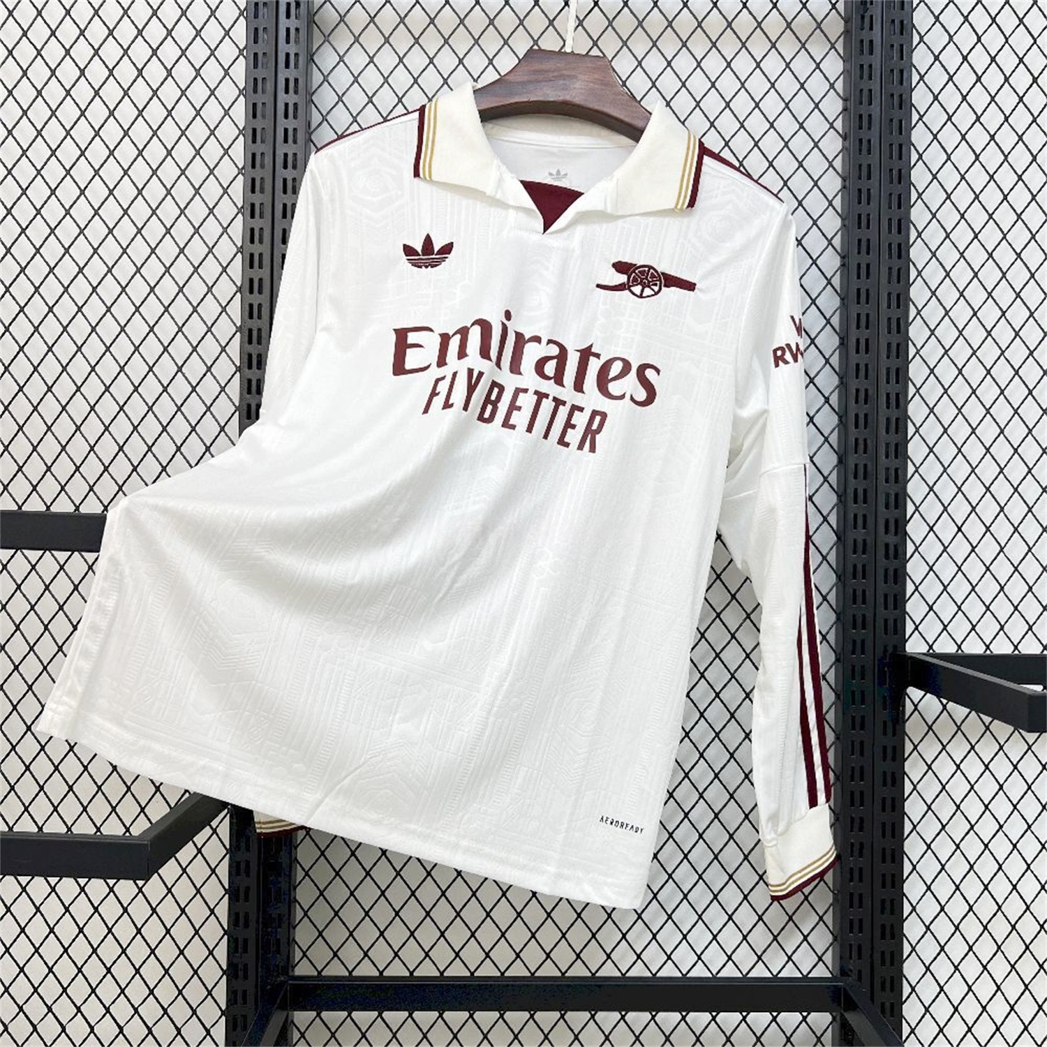 Arsenal 25-26 Third White Long Sleeves Jersey - Fans Version - UnitedFutballJersey