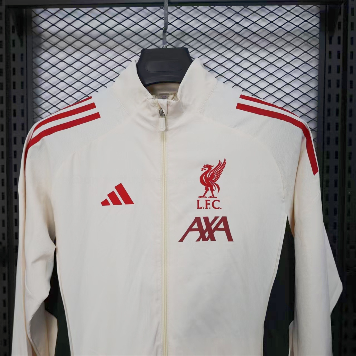 Liver.pool 25-26 White Windbreaker Jacket - Deep Green - UnitedFutballJersey