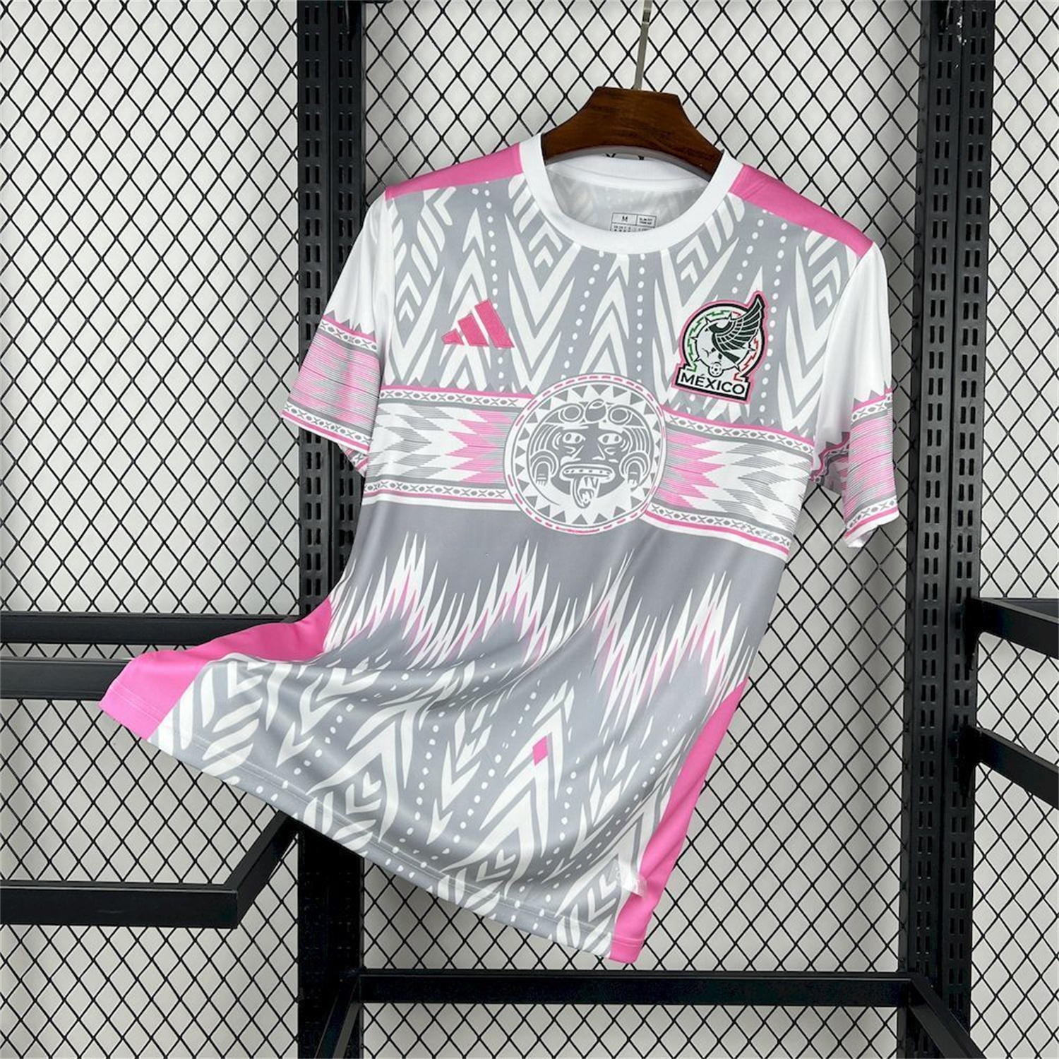 Mexico 25-26 Feathered Serpent Pink And Grey Special Jersey - Fans Version - UnitedFutballJersey
