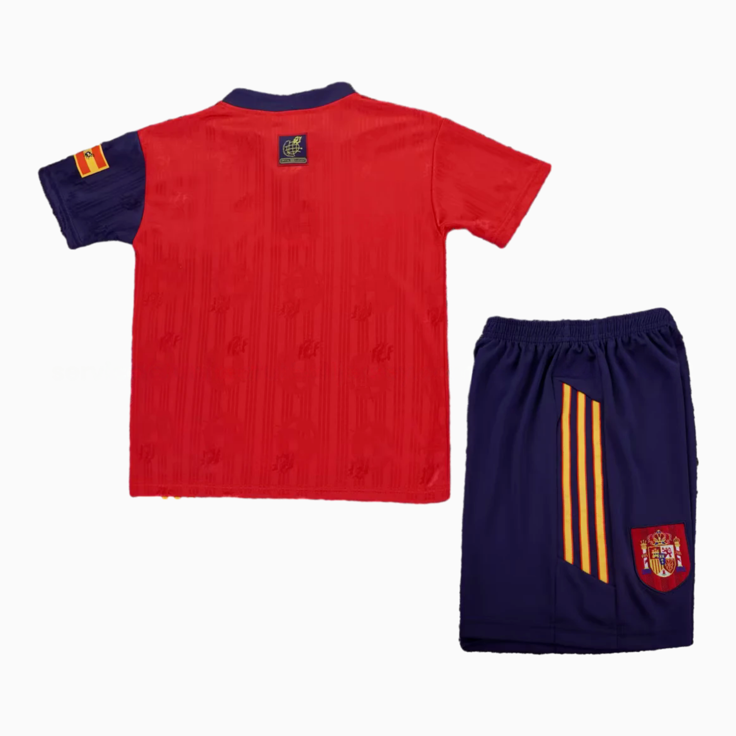 Retro Spain 1996 Home Kids Kit - UnitedFutballJersey