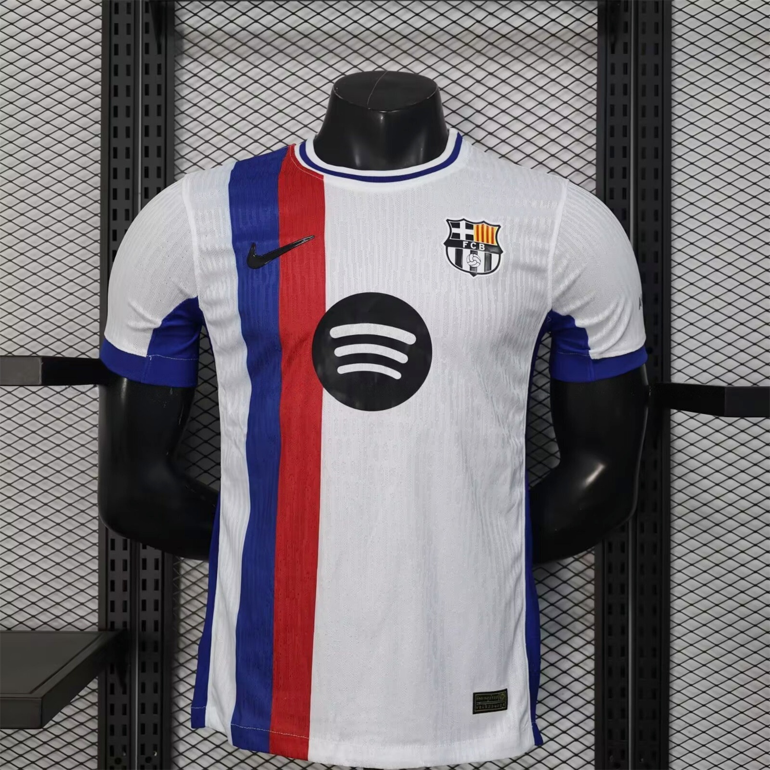 Barcelona 25-26 Red And Blue Vertical Stripes Special White Jersey - Player Version - UnitedFutballJersey