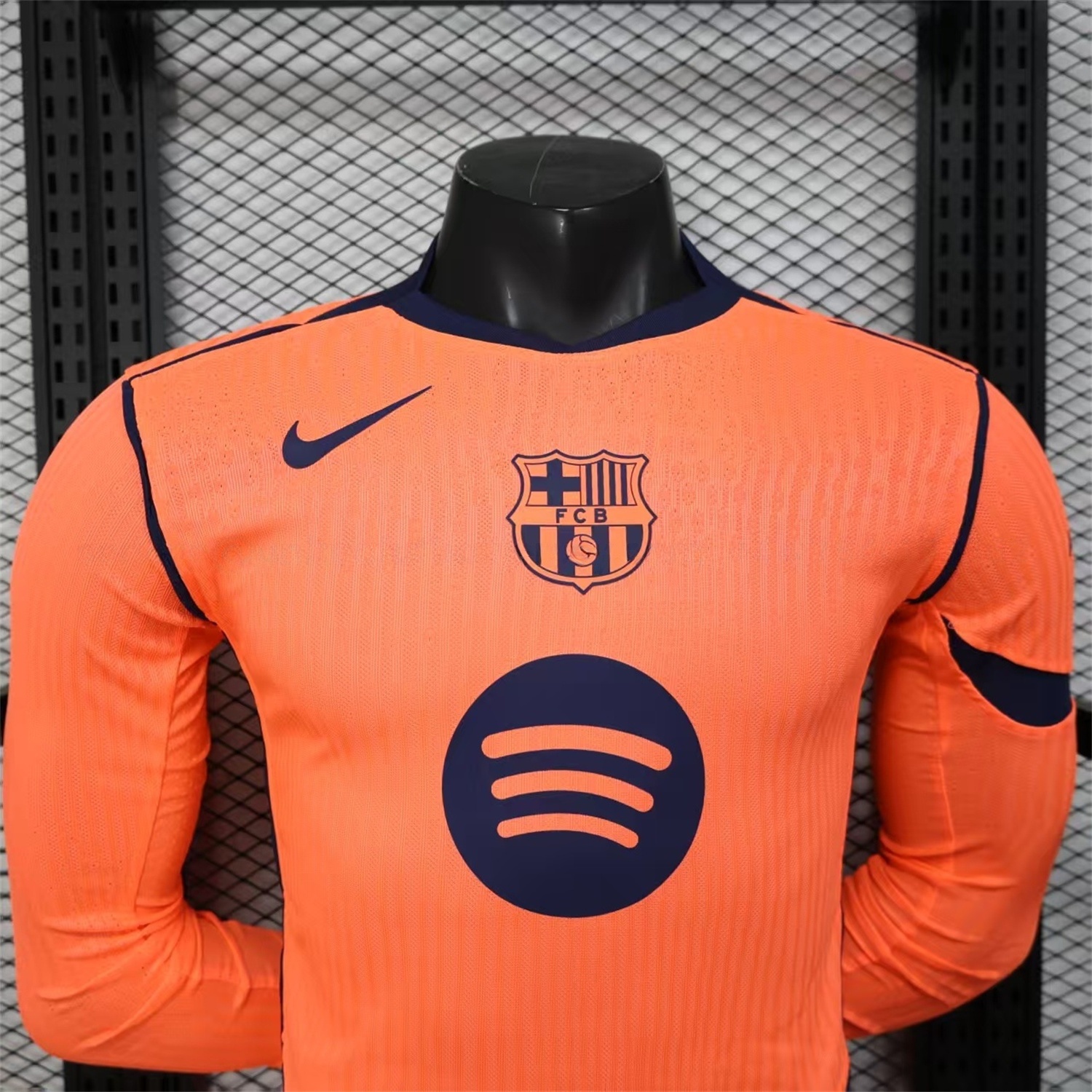 Barcelona 25-26 Third Orange Long Sleeves Jersey - Player Version - UnitedFutballJersey