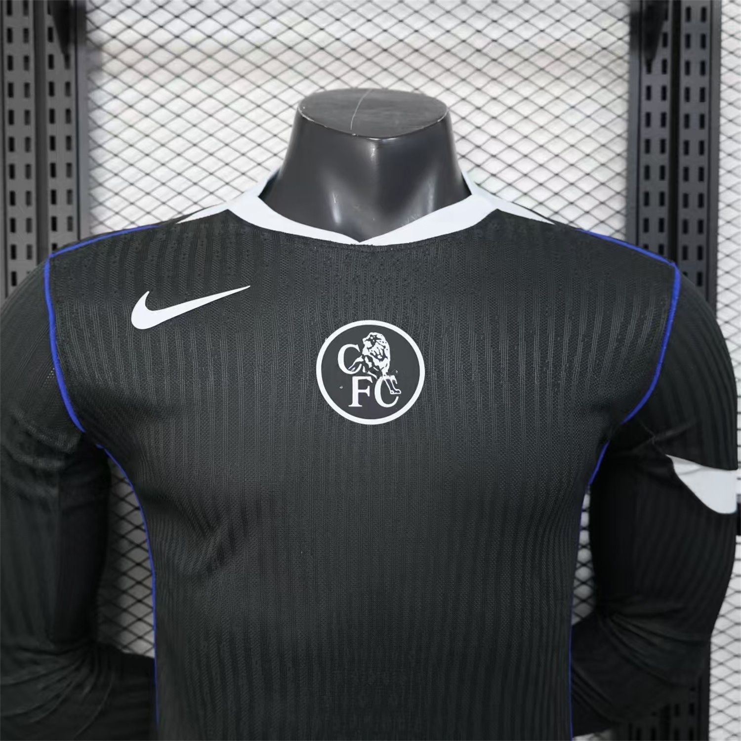 C.H.E.L.S.E.A 25-26 Third Long Unsponsored Black Jersey - Player Version - UnitedFutballJersey