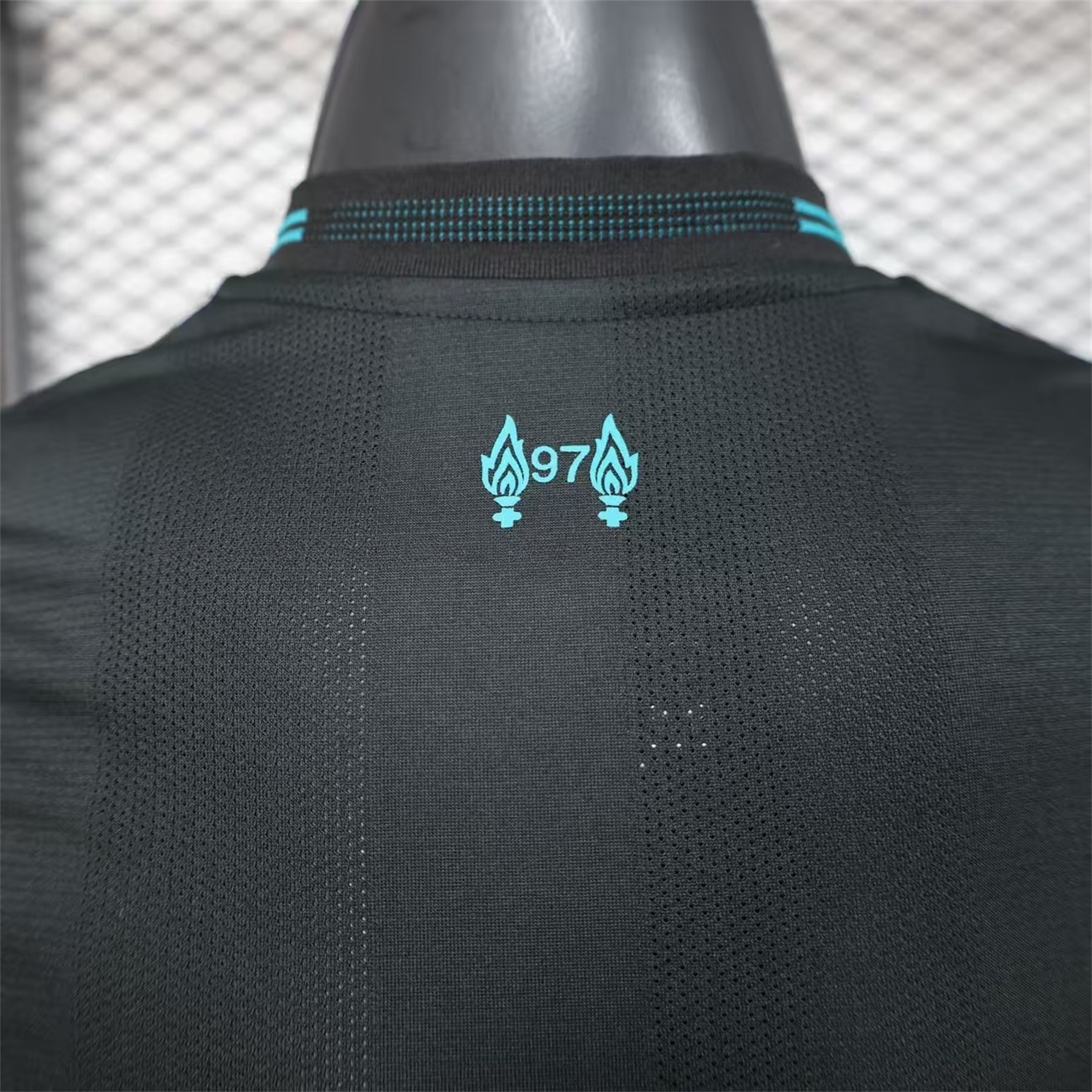 Liver.pool 25-26 Black Special Cyan Sponsor Jersey - Player Version - UnitedFutballJersey