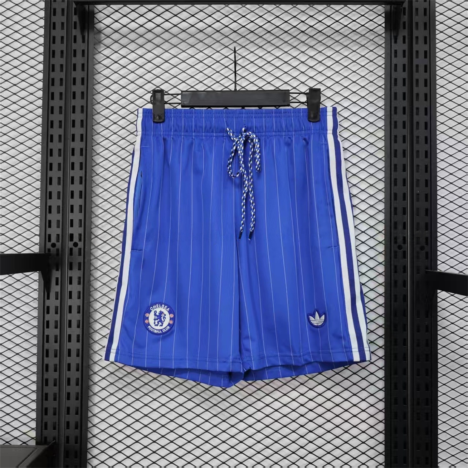 C.H.E.L.S.E.A 25-26 Trefoil Blue Travel Shorts - Player Version - UnitedFutballJersey