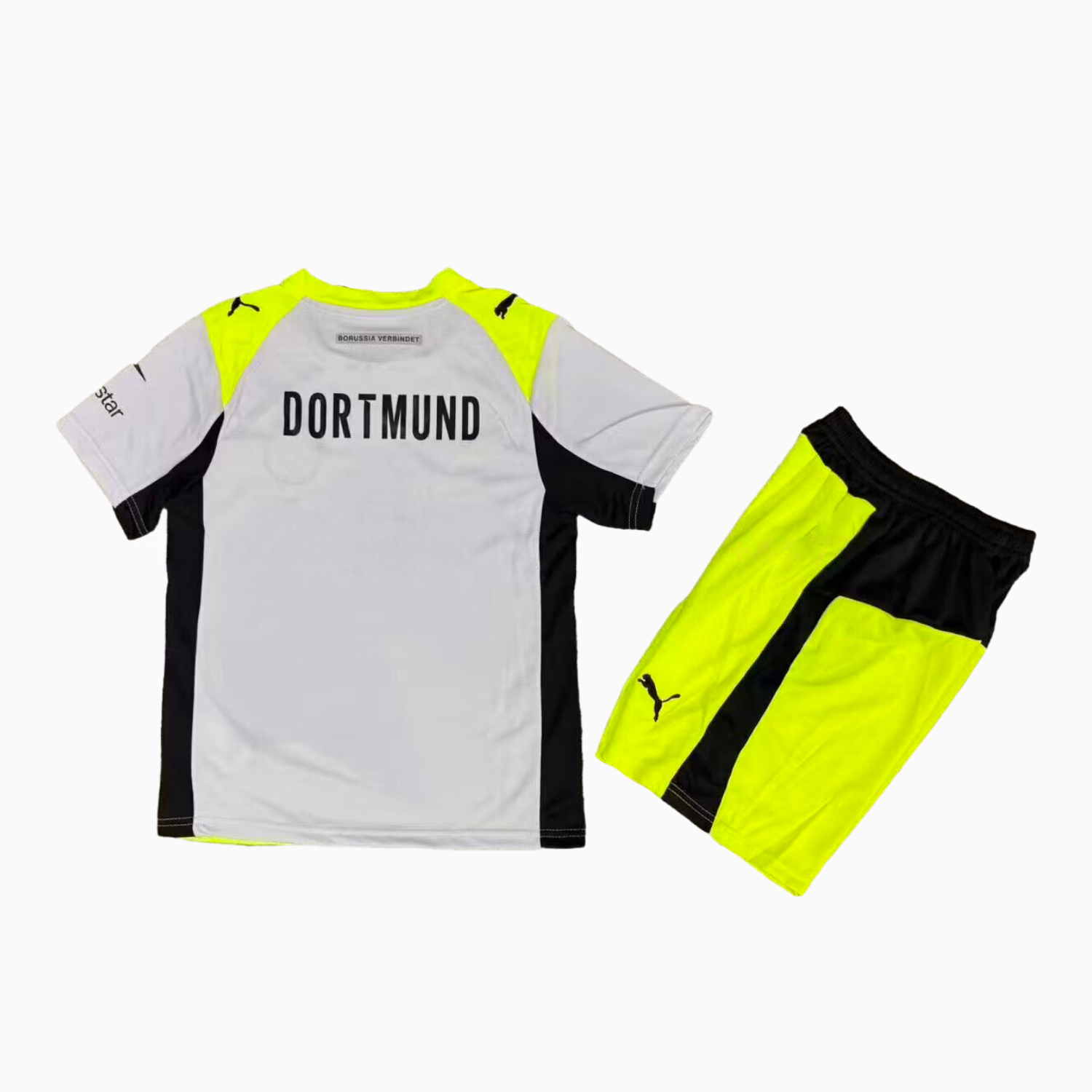 Dortmund 25-26 Away Silver Mist Kids Kit - UnitedFutballJersey