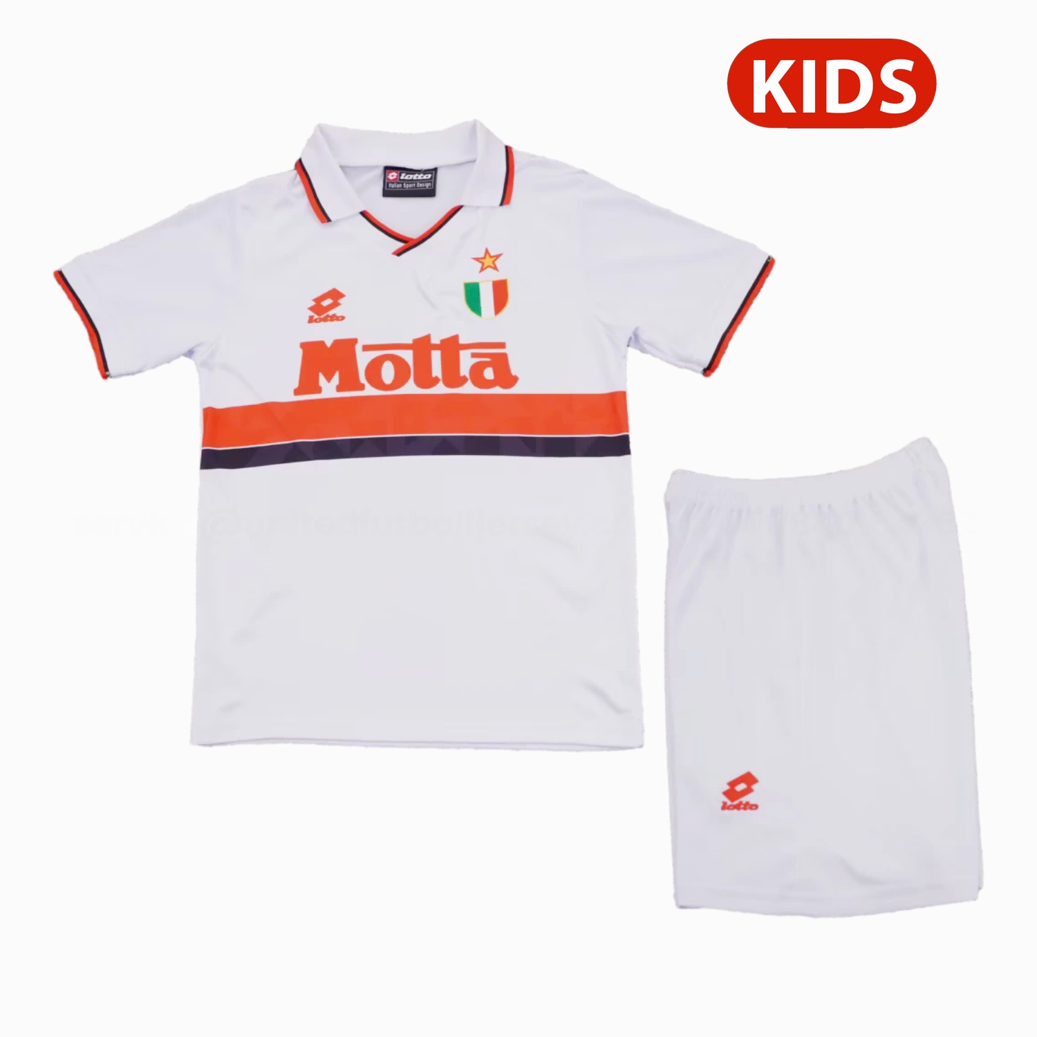 Retro AC Milan 1993-94 Away Kids Kit - UnitedFutballJersey