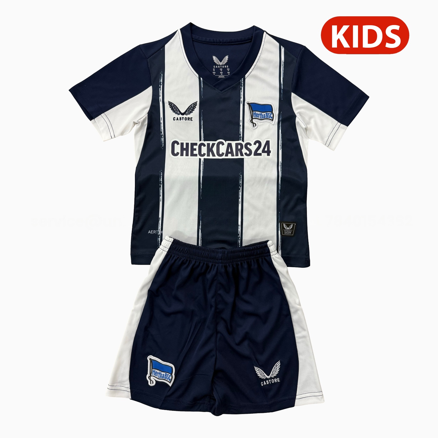Hertha BSC 25-26 Home Kids Kit - UnitedFutballJersey