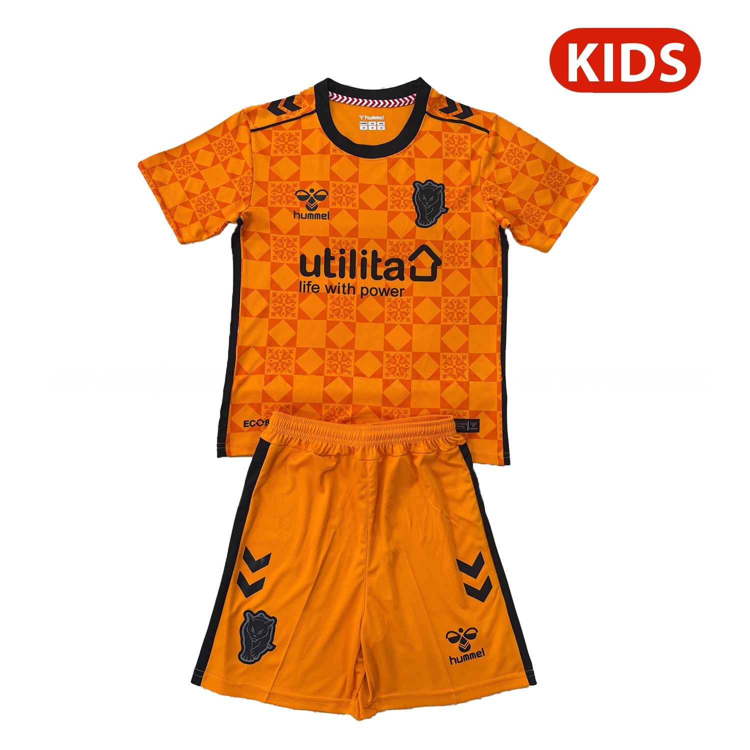 Sunderland 25-26 Orange Goalkeeper Kids Kit - UnitedFutballJersey