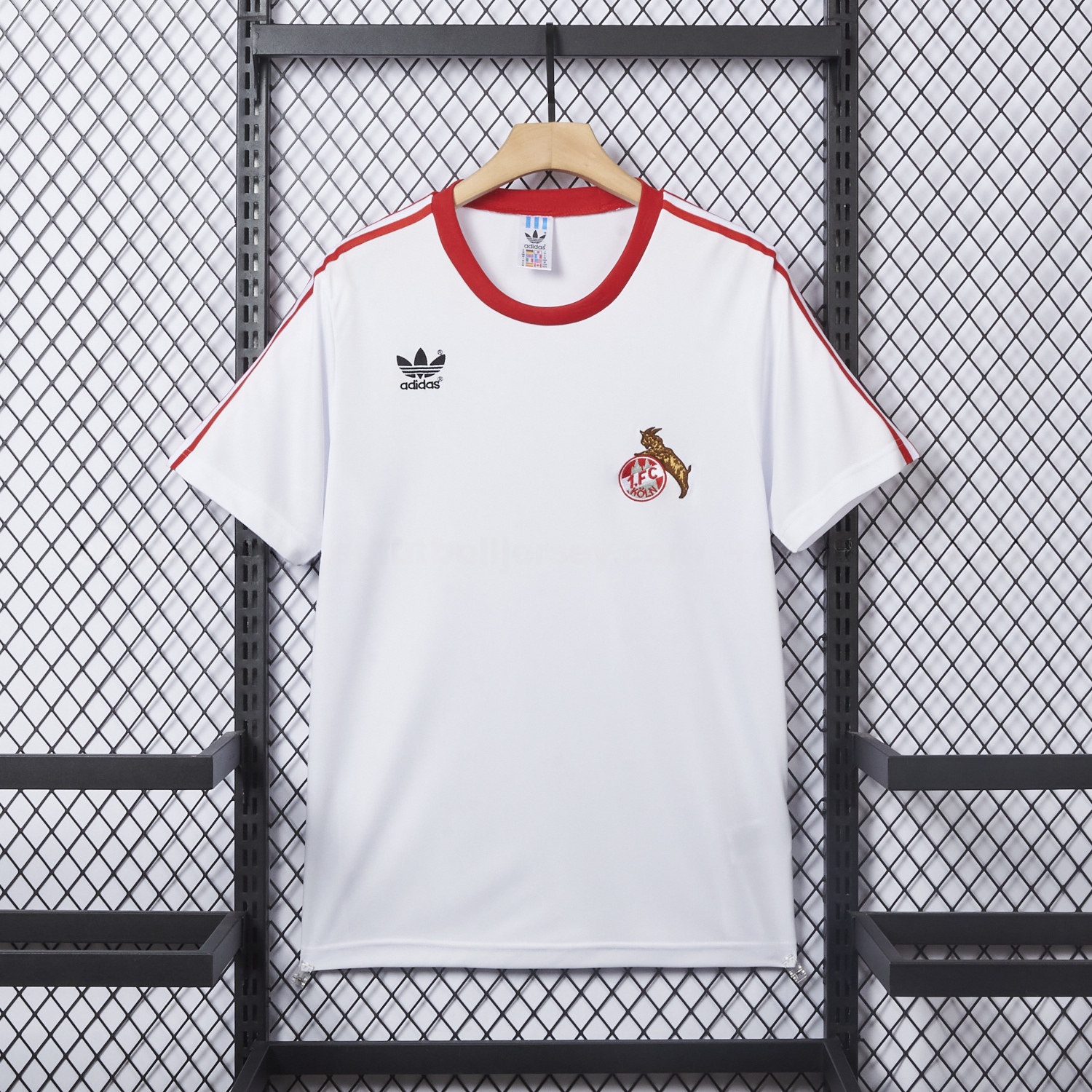 Retro 1. FC Köln 1976-77 Away White Jersey - UnitedFutballJersey